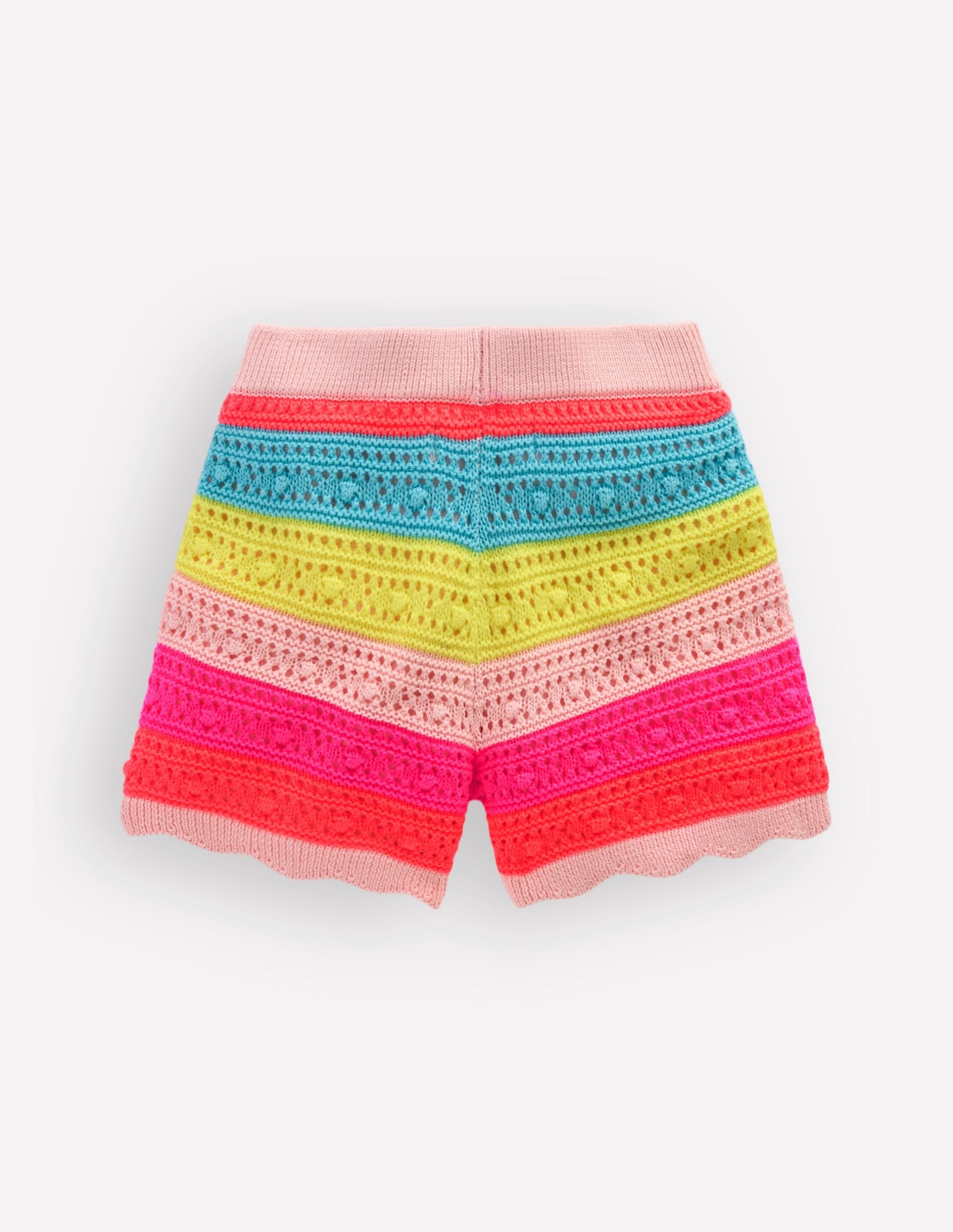 Knitted Shorts-Neon Multi Stripe - Image 2