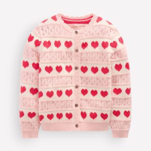 Pretty Scallop Cardigan-Chalk Pink