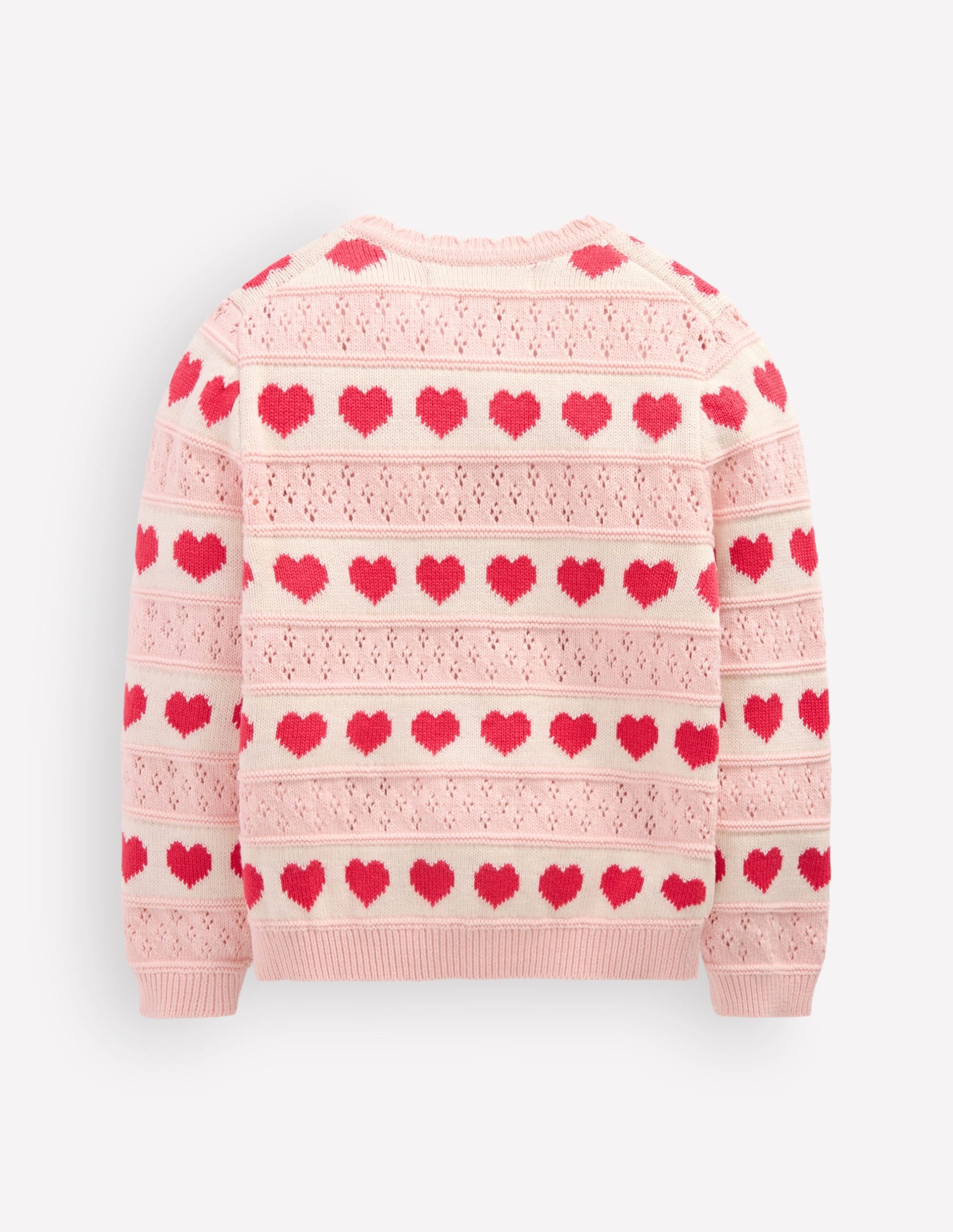 Pretty Scallop Cardigan-Chalk Pink - Image 2