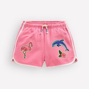 Jersey Boxing Short-Bubblegum Pink Badges