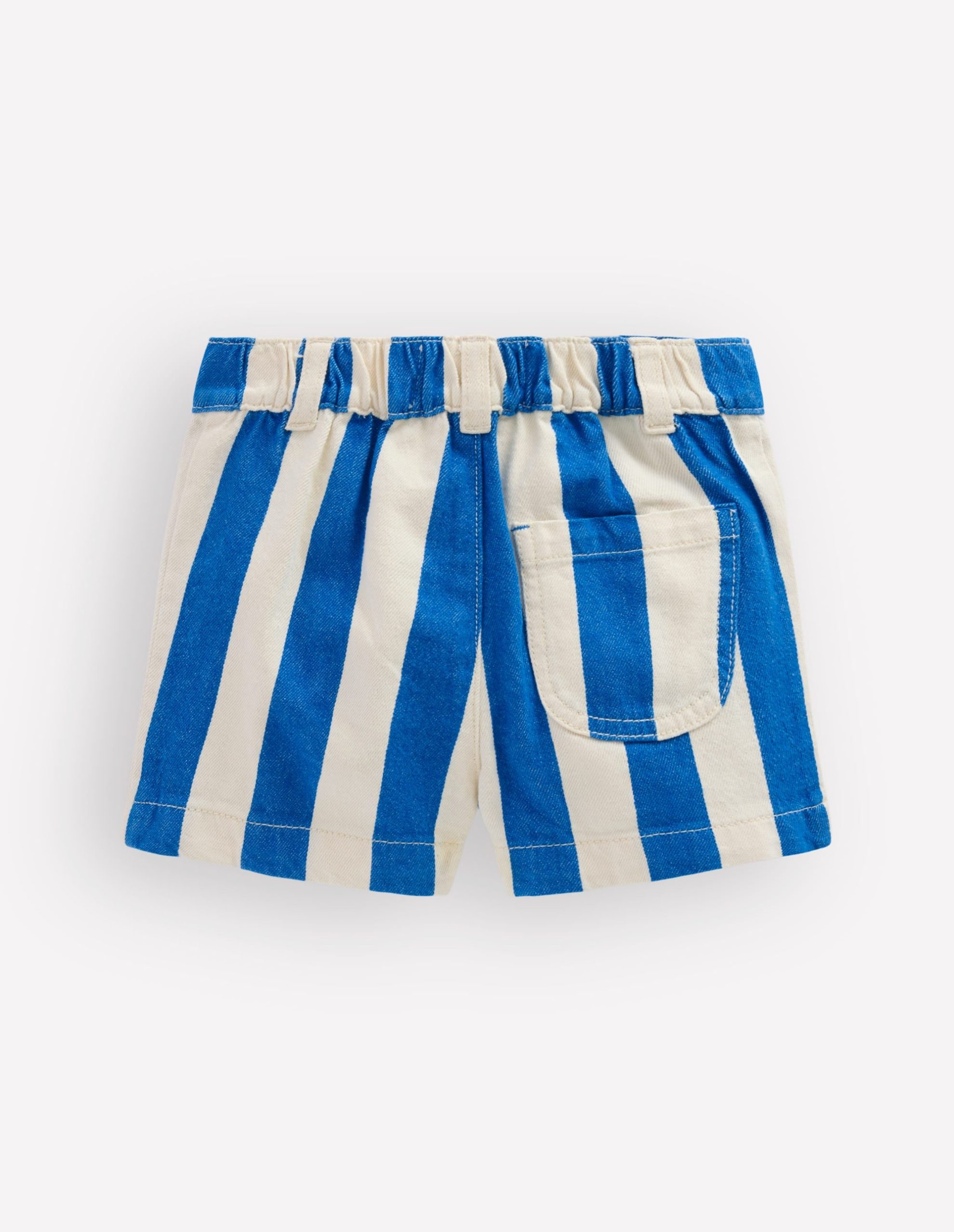Patch Pocket Shorts-Kingfisher Blue/ Ivory - Image 4