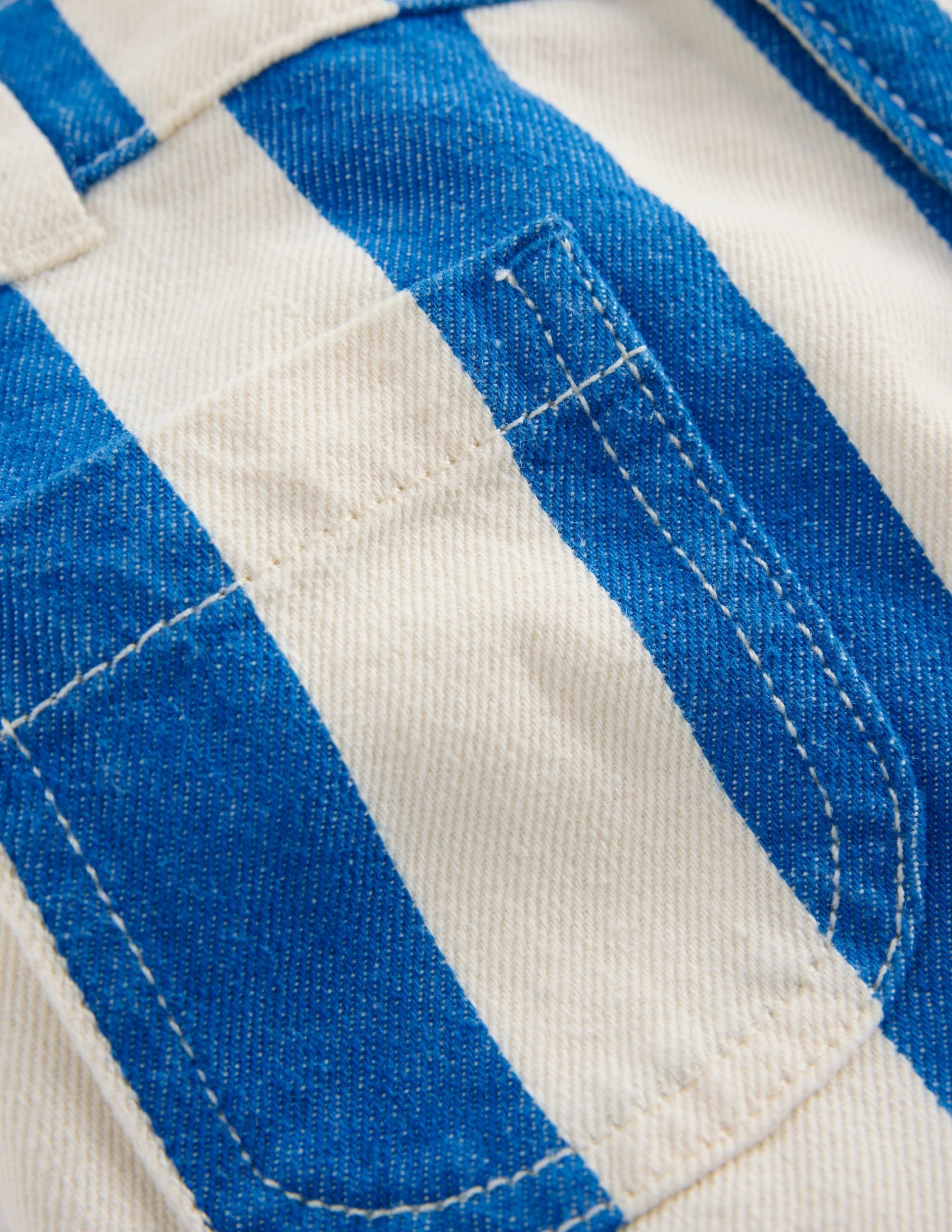 Patch Pocket Shorts-Kingfisher Blue/ Ivory - Image 5