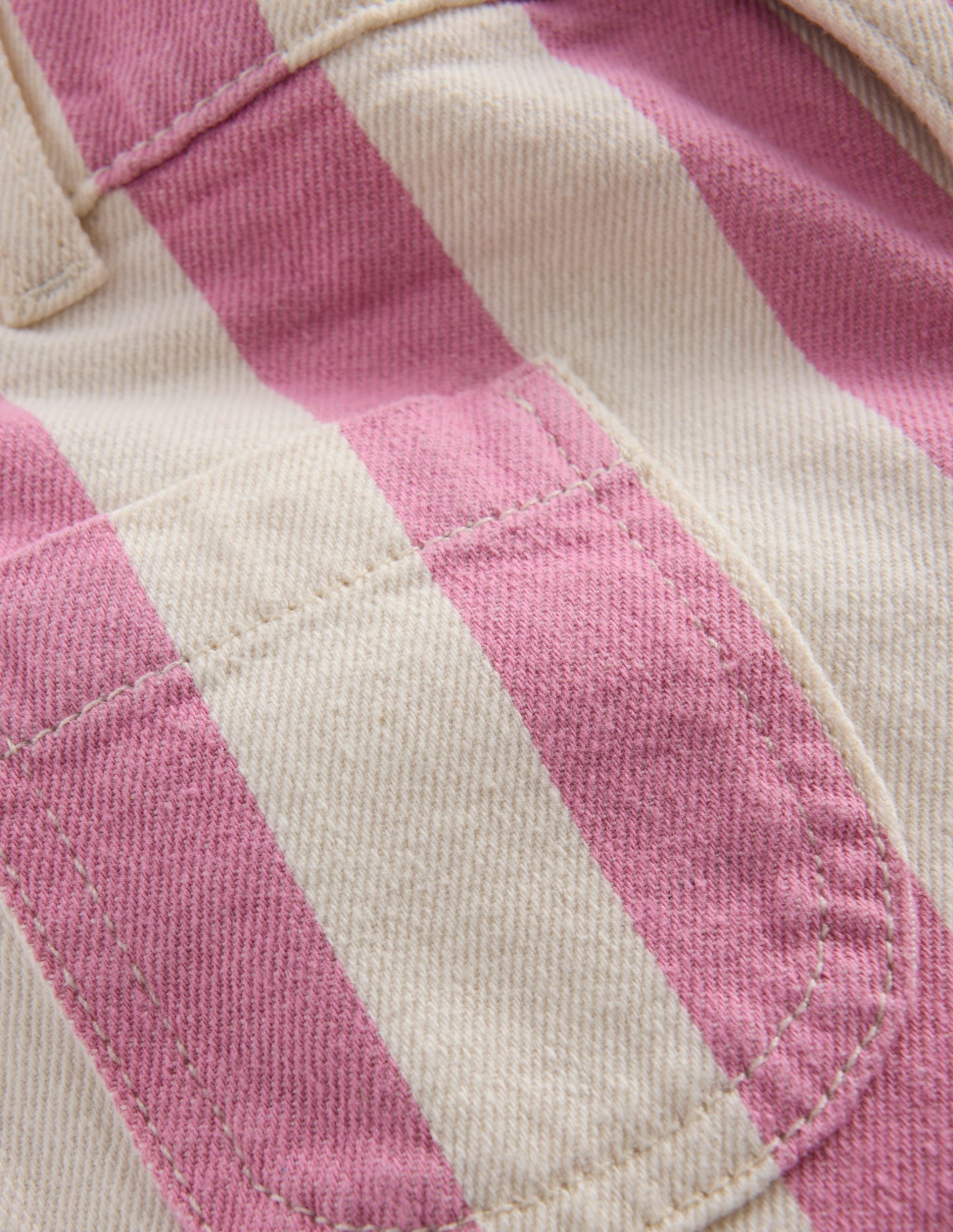 Patch Pocket Shorts-Pink Stripe - Image 3