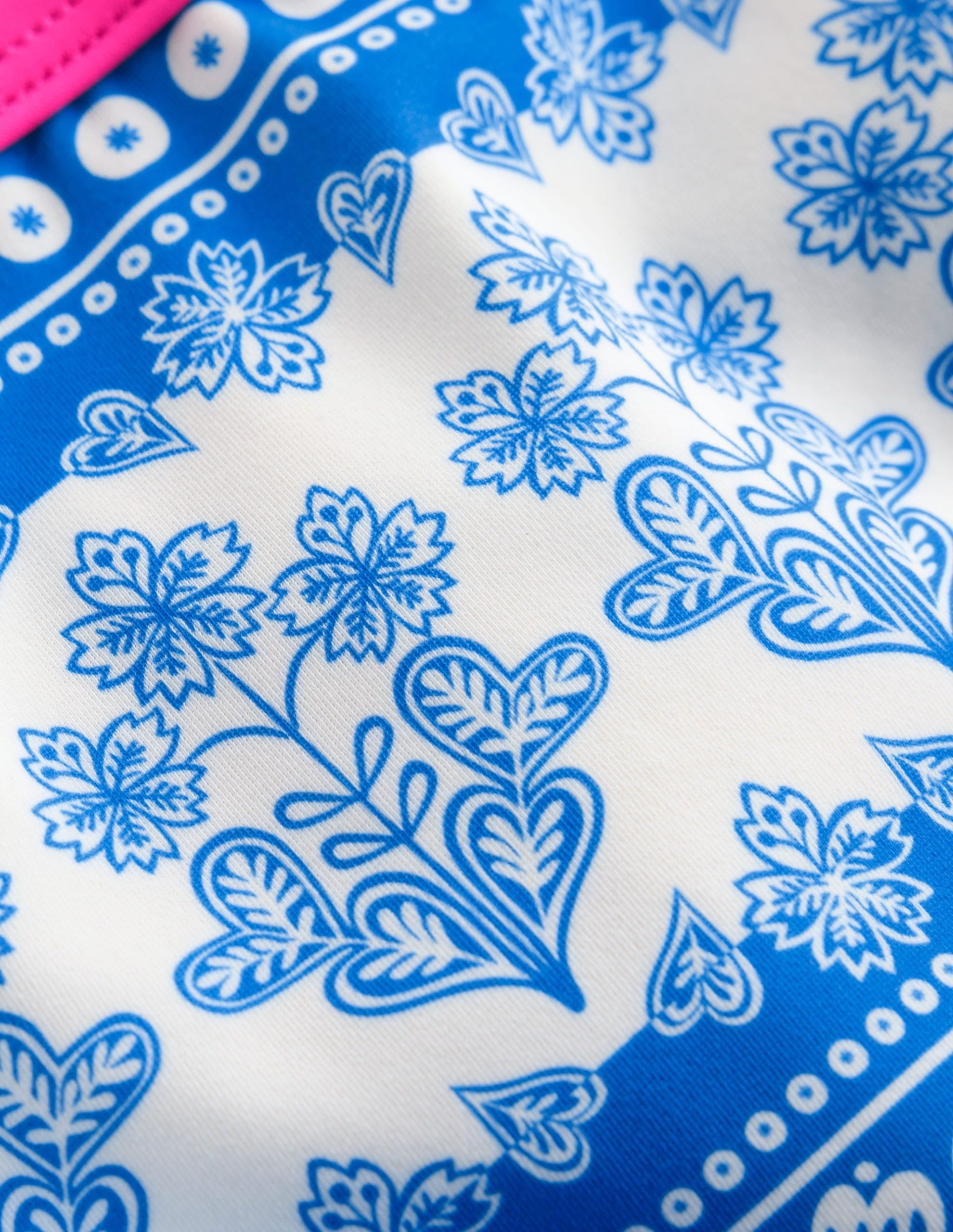 Patterned Bikini Bottoms-Azure Blue Woodblock - Image 3