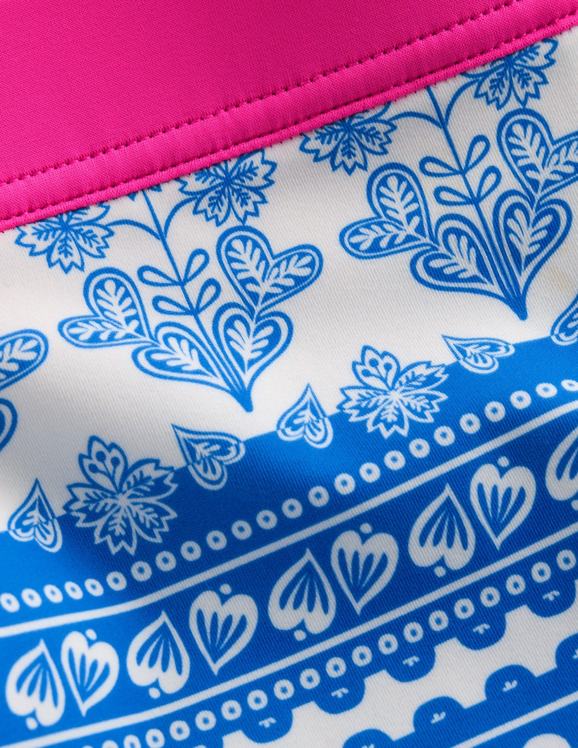 Patterned Swim Shorts-Azure Blue Woodblock - Image 3