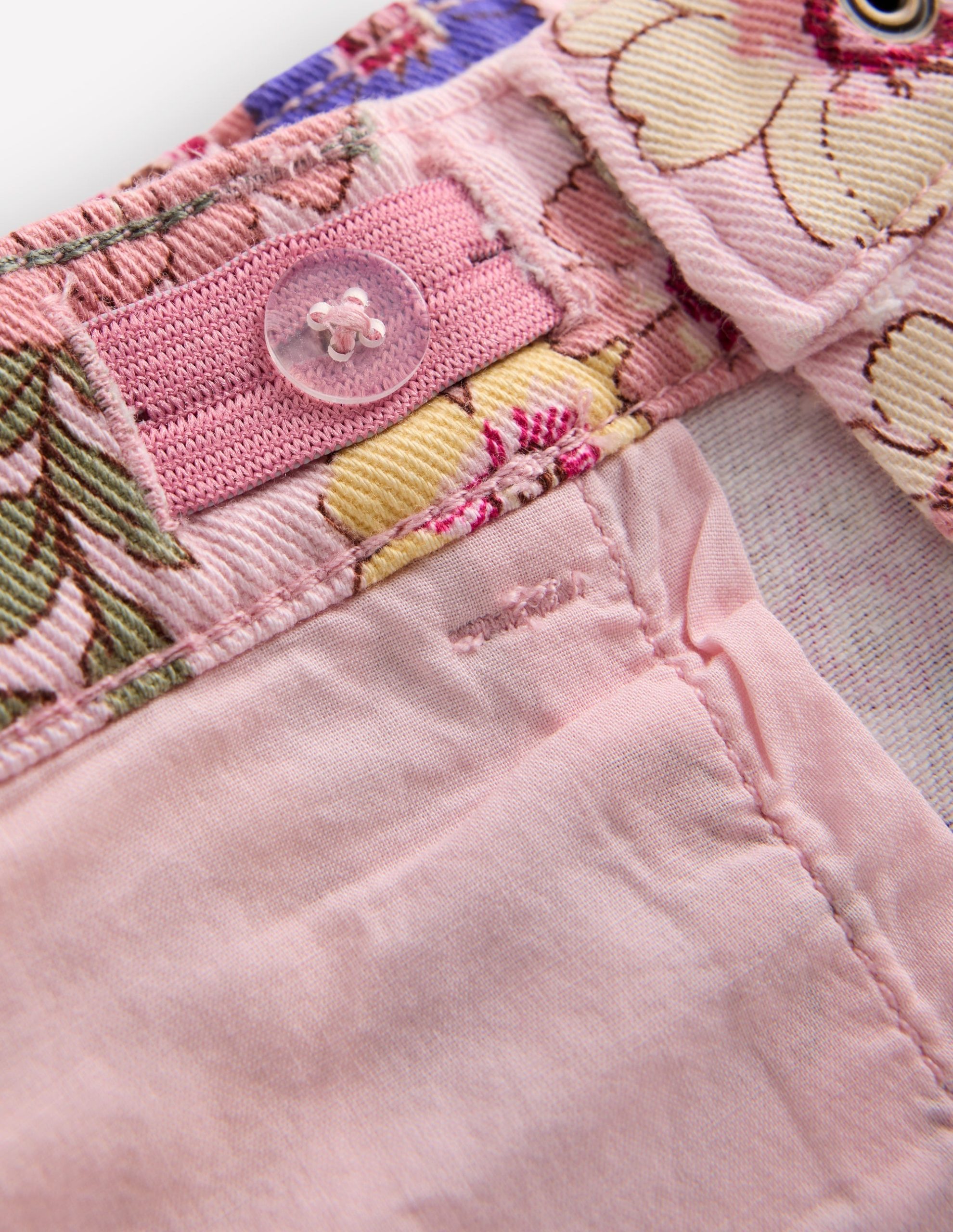 Wide Leg Jeans-Blooming Pink Floral Bloom - Image 4