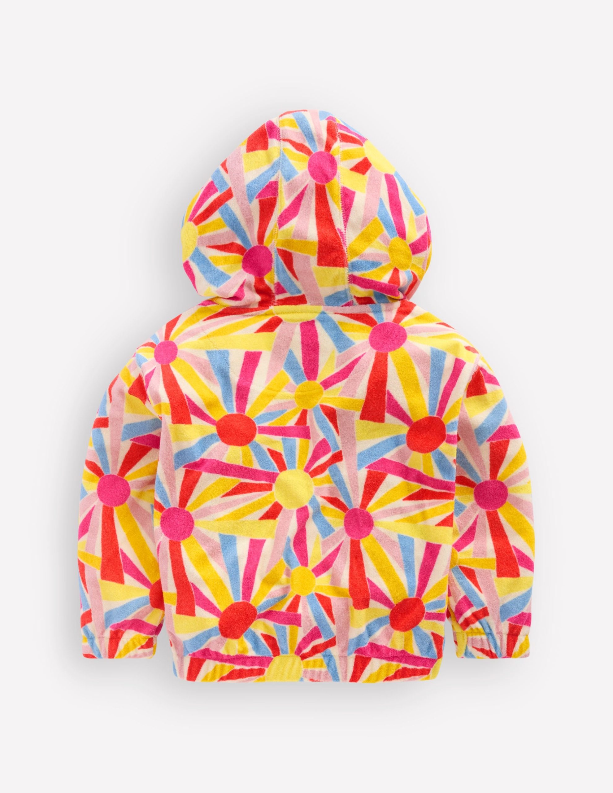 Relaxed Towelling Hoodie-Ivory Sunburst - Image 2