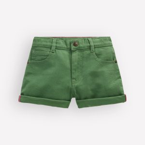 Denim Shorts-Safari Green
