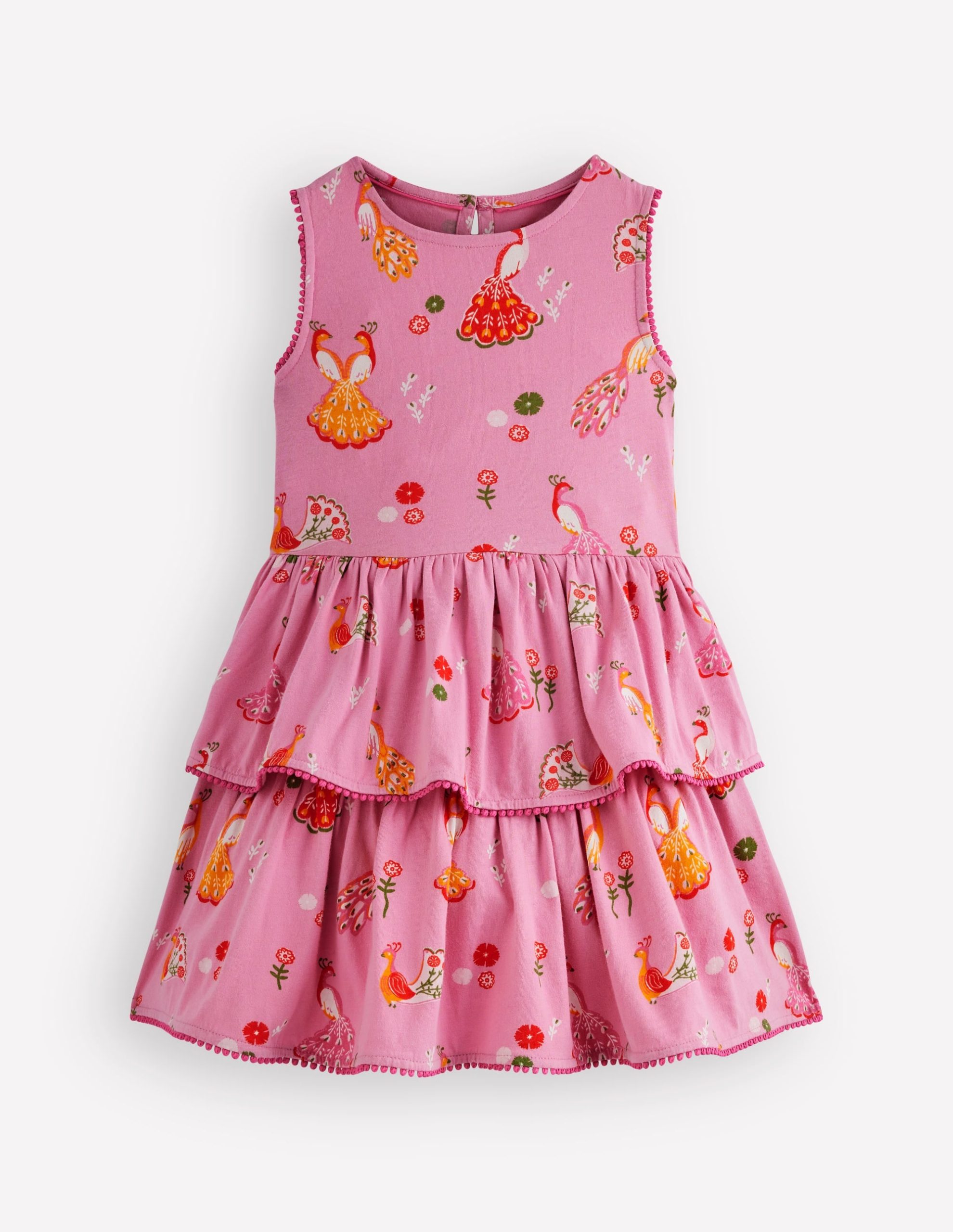 Tiered Jersey Sundress-Peacock