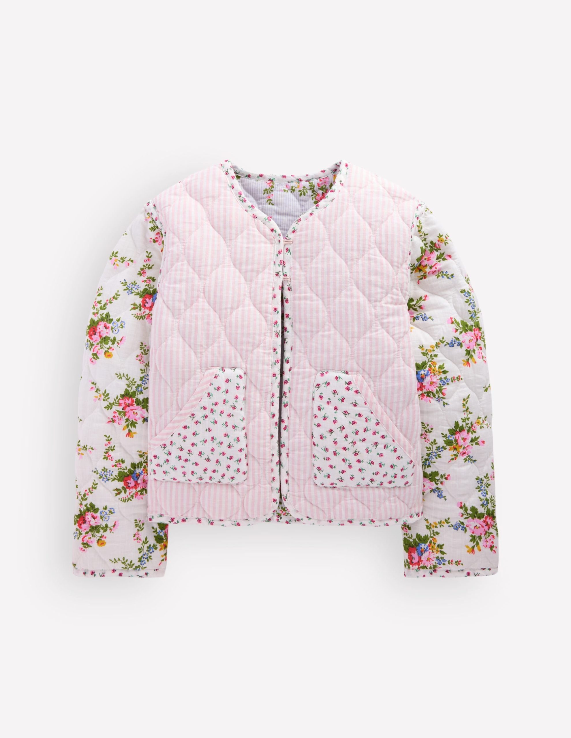 Reversible Quilted Jacket-Floral Hotch Potch - Image 4