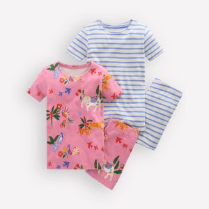 Twin Pack Short Pajamas-Pink Unicorn