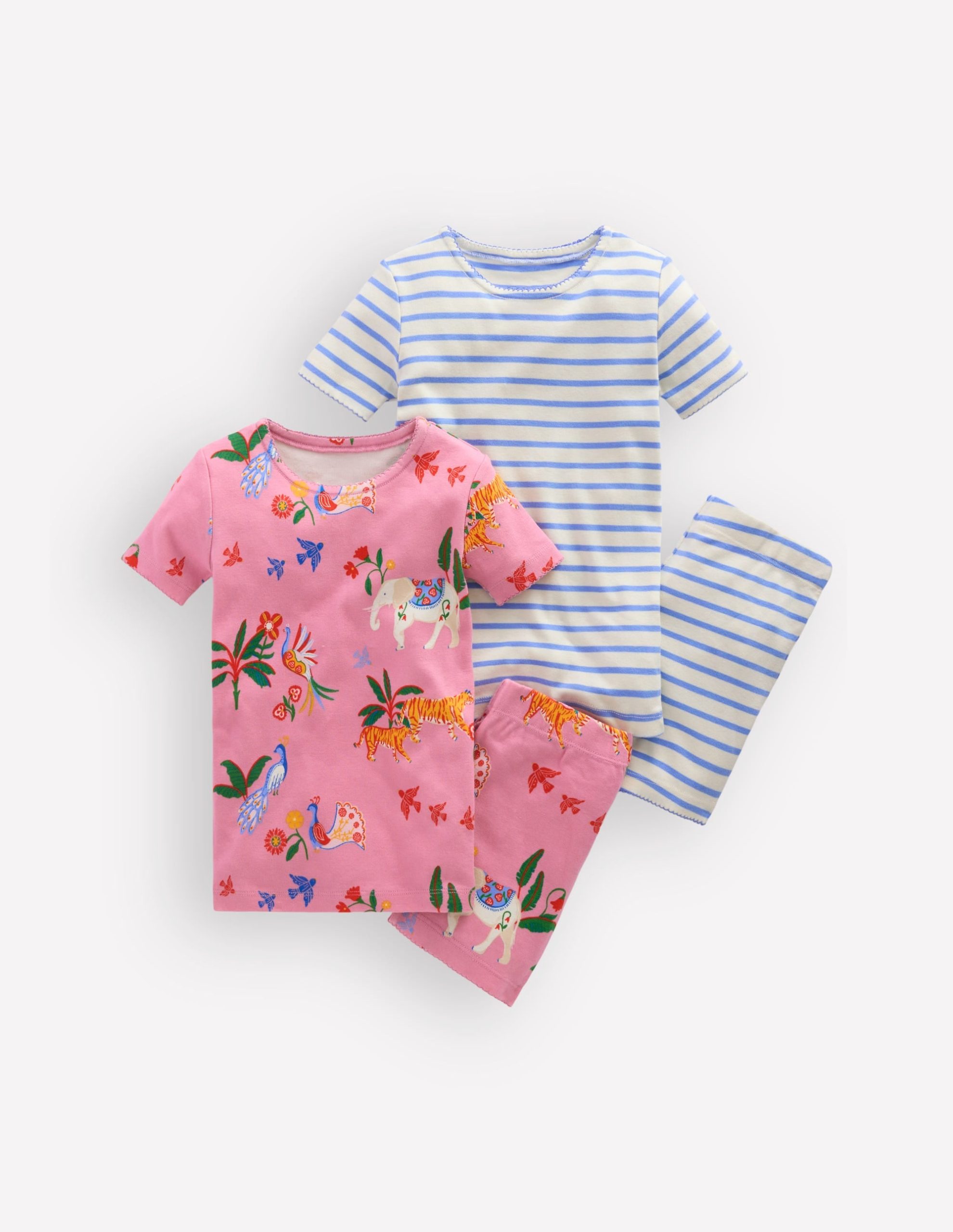 Twin Pack Short Pajamas-Pink Unicorn
