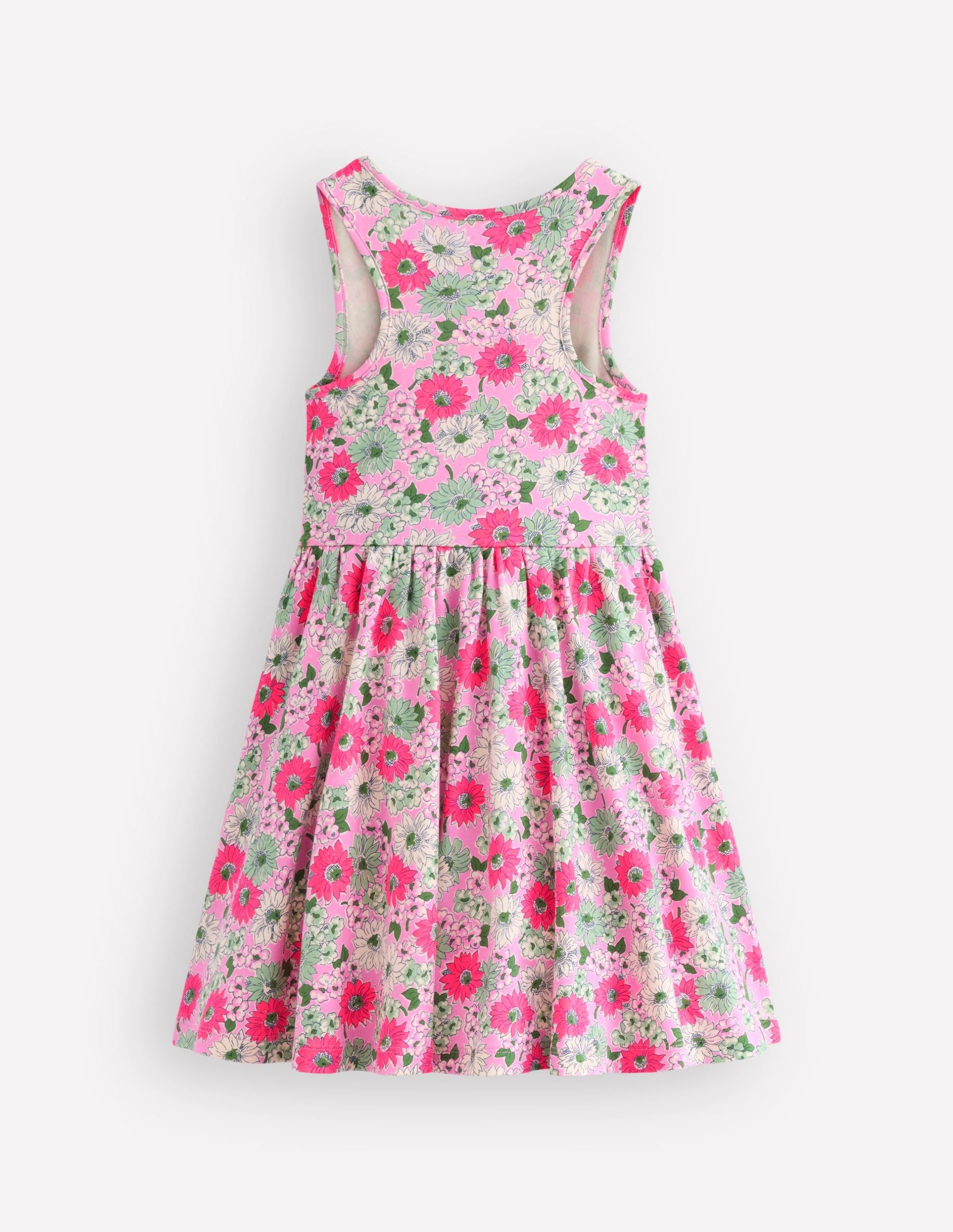 Twirly Jersey Dress-Pink Floral - Image 6