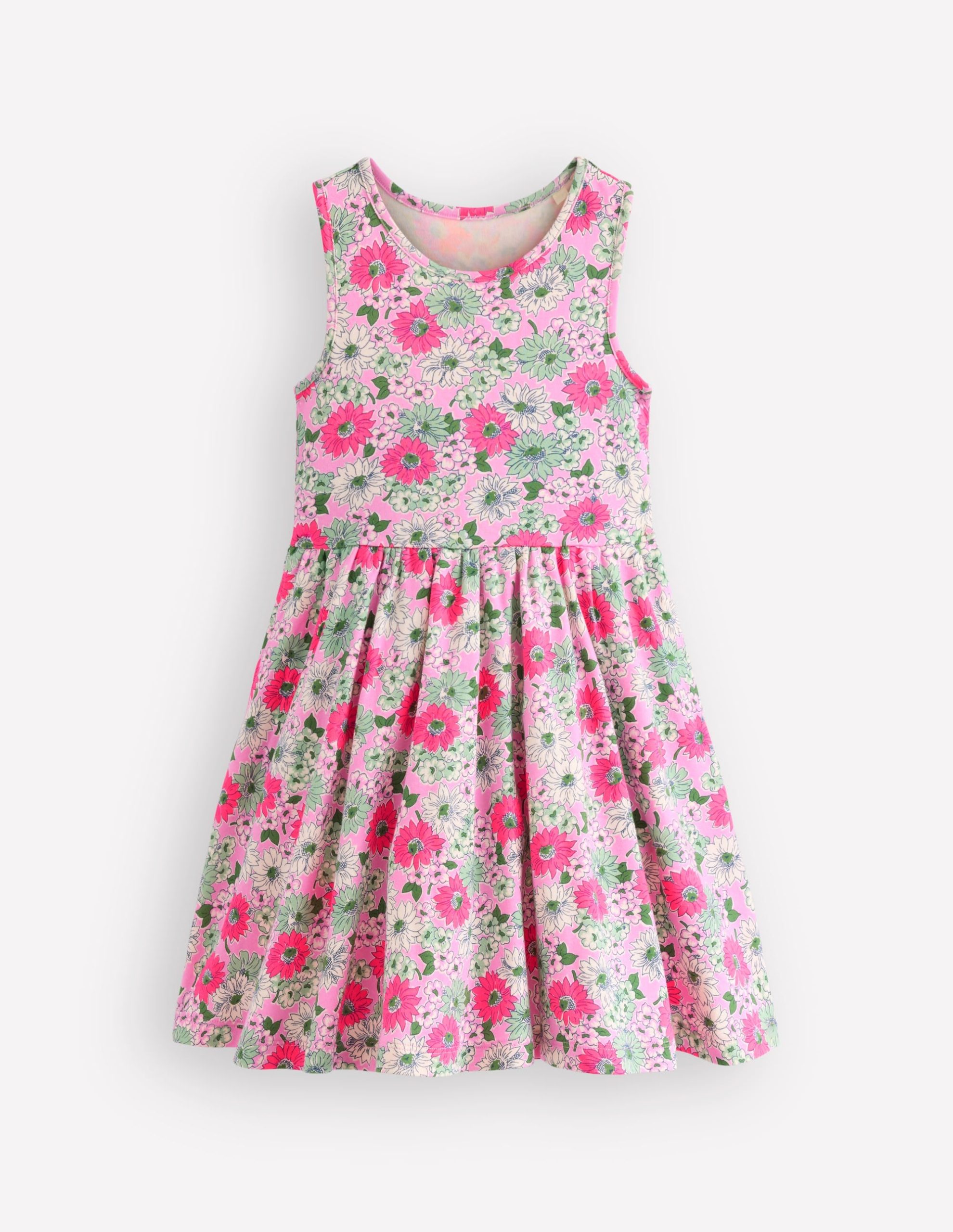 Twirly Jersey Dress-Pink Floral - Image 5