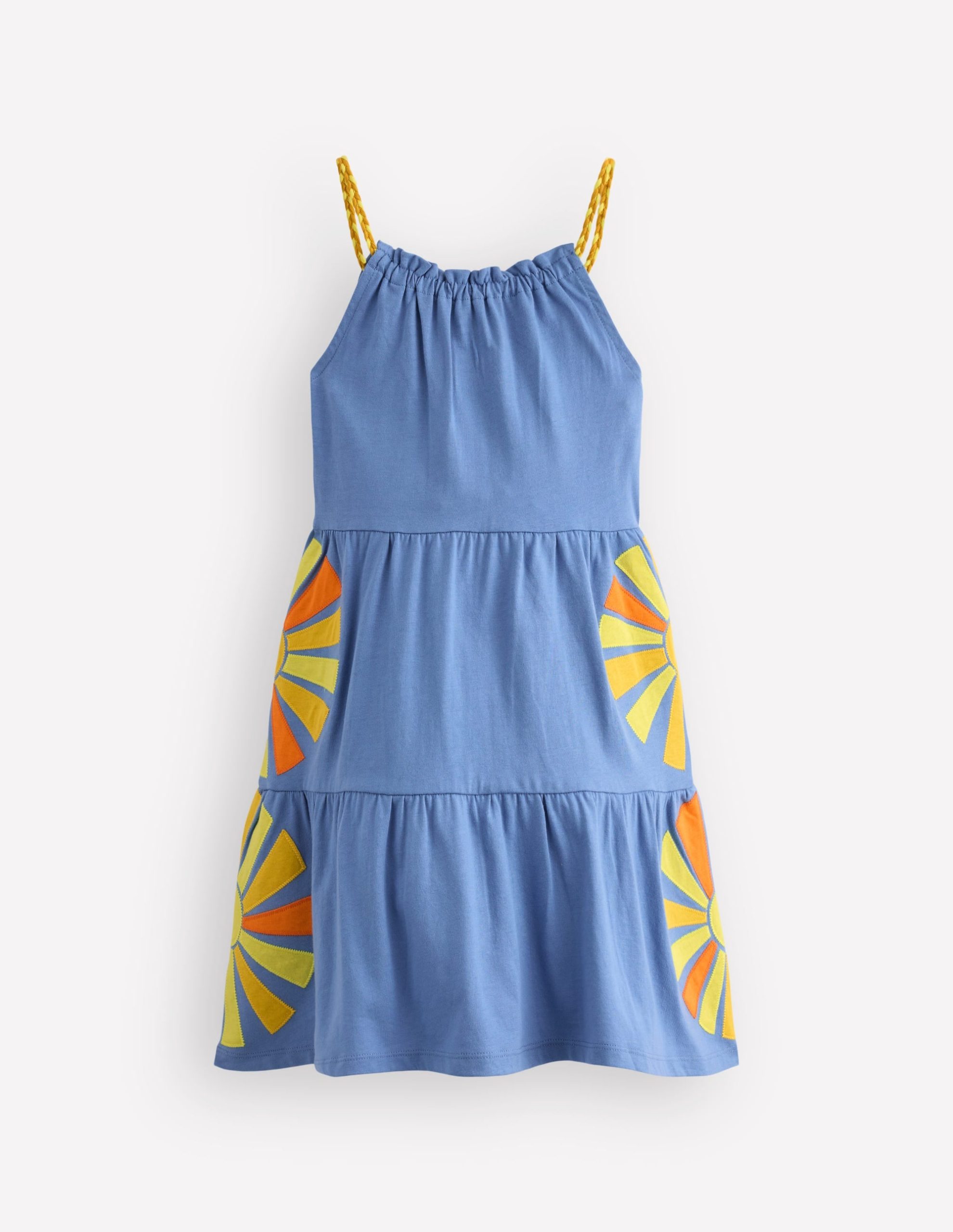 Enola Appliqué Jersey Dress-Salt Blue Sunrays - Image 2