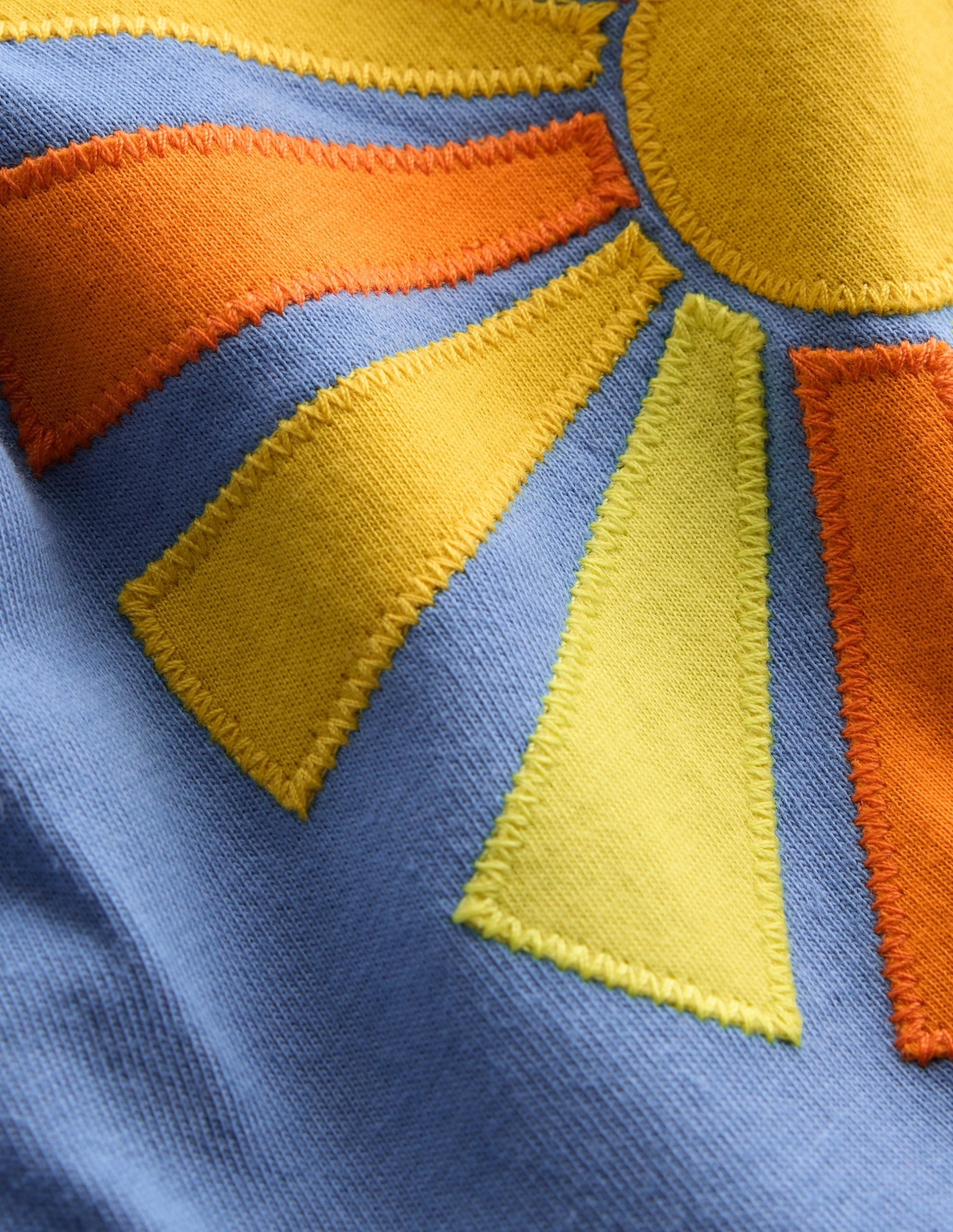 Enola Appliqué Jersey Dress-Salt Blue Sunrays - Image 3