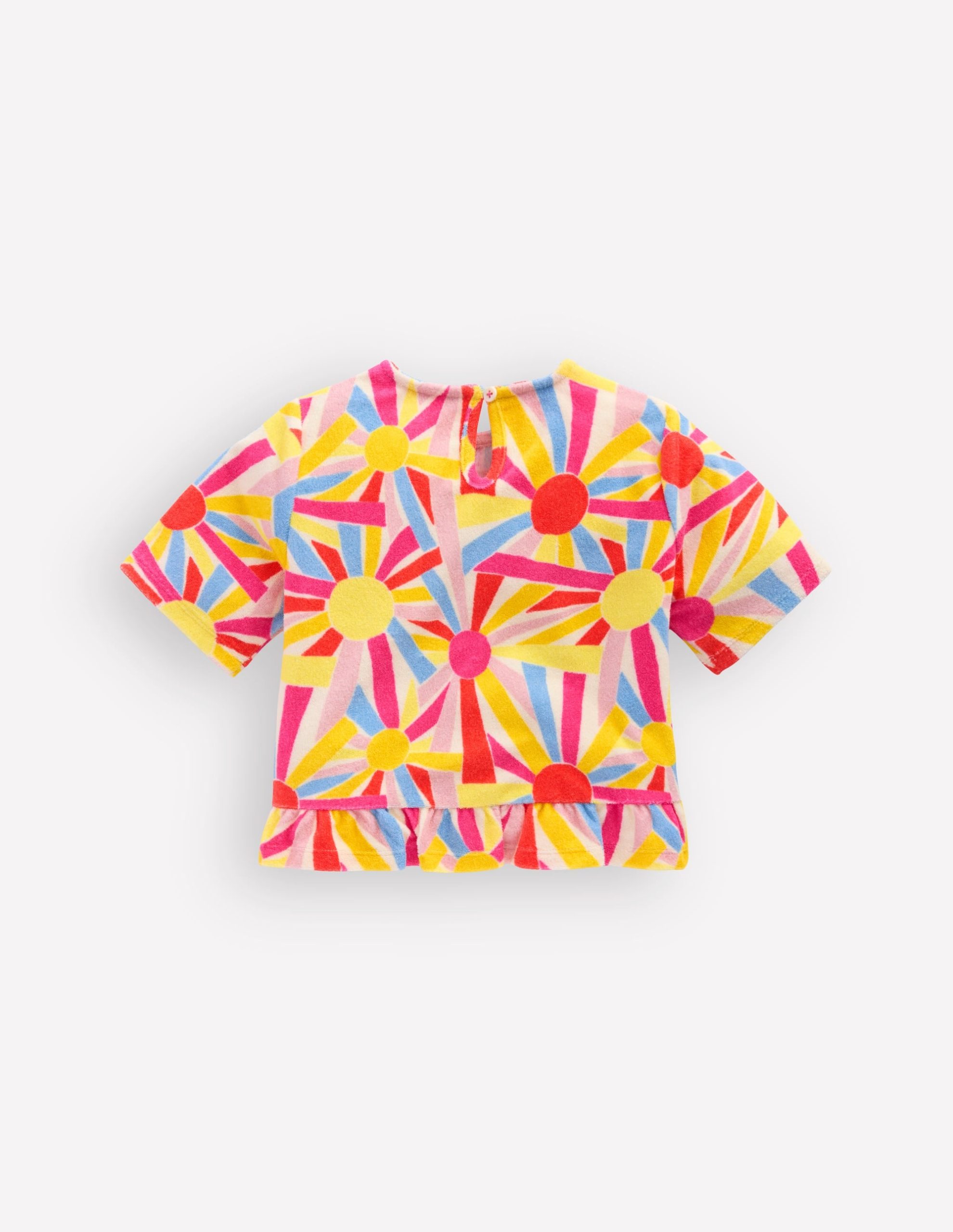 Peplum Towelling Top-Ivory Sunburst - Image 2