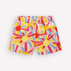 Patch Pocket Towelling short-Soft Ivory Sunburst
