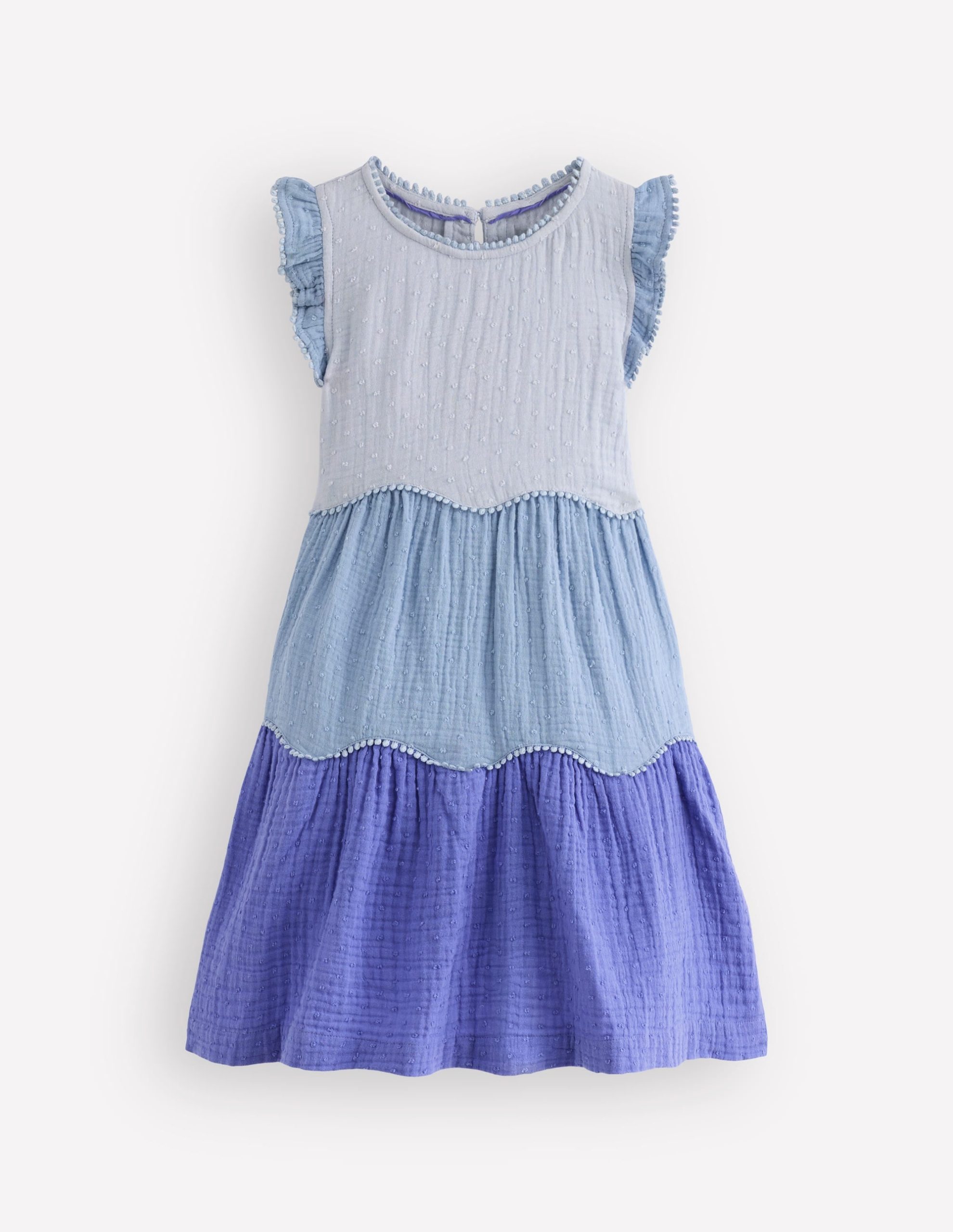 Double Cloth Twirly Dress-Forget Me Not Blue
