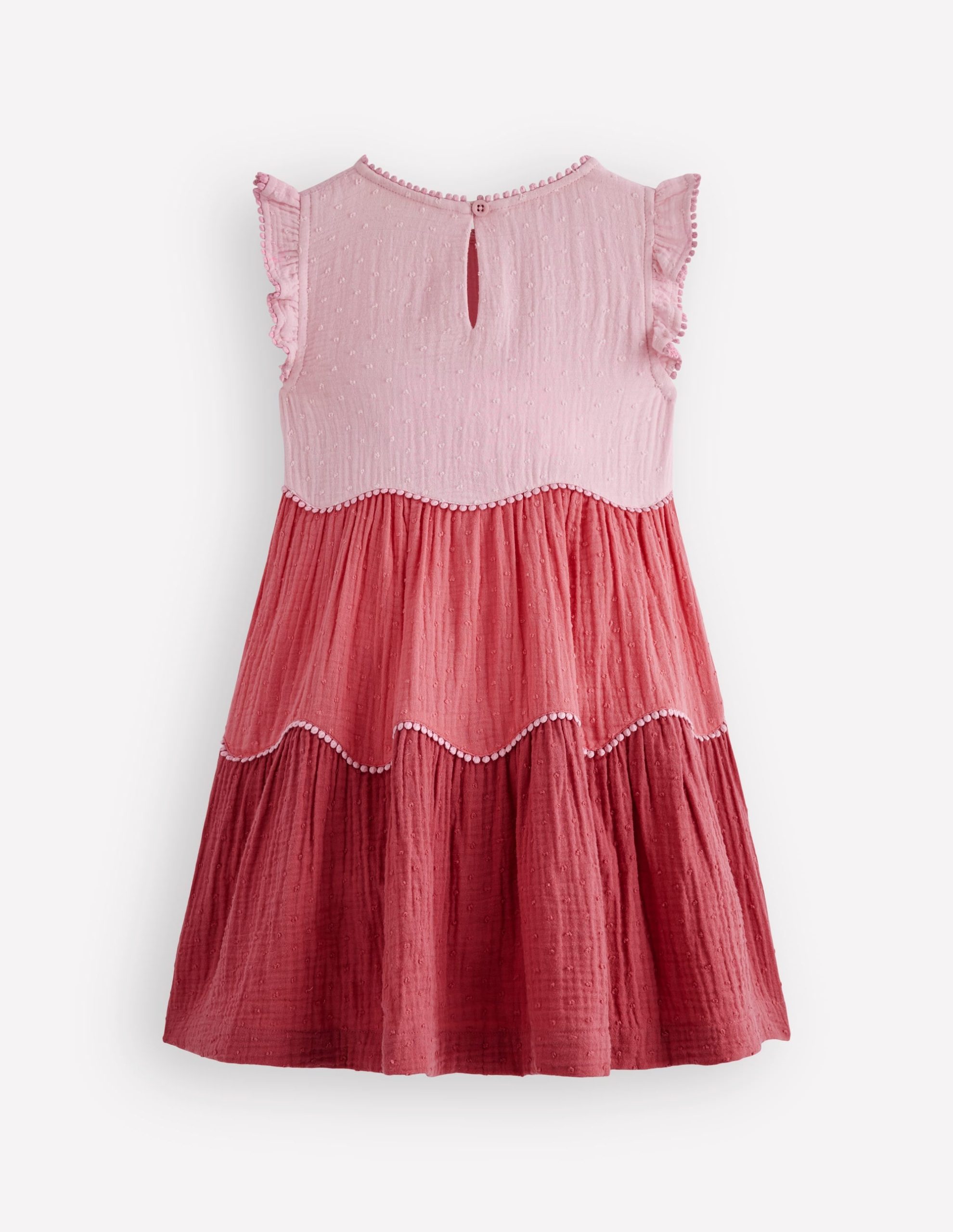 Double Cloth Twirly Dress-Spring Blossom Colourblock - Image 2