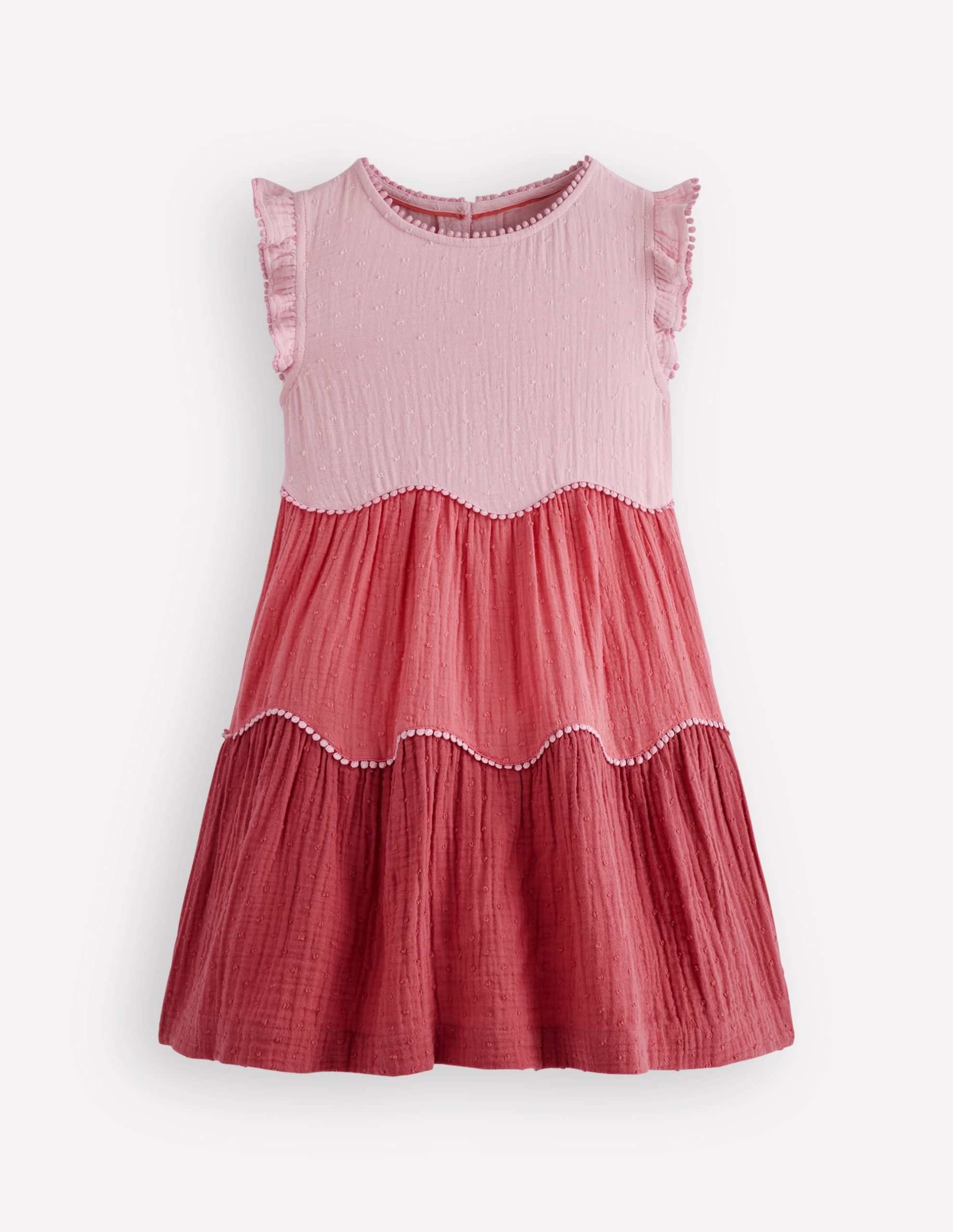 Double Cloth Twirly Dress-Spring Blossom Colourblock