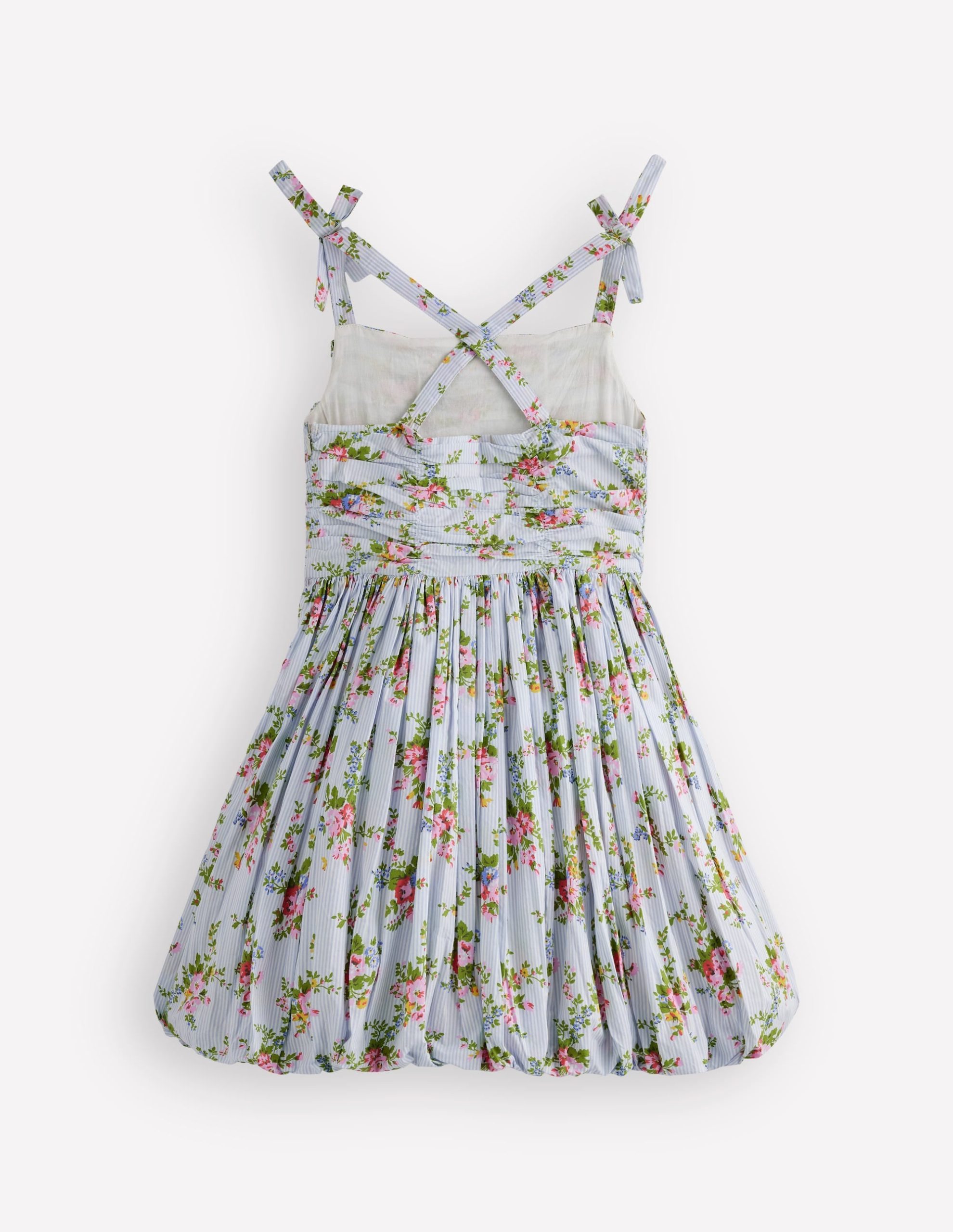 Ruched Bodice Bubble Dress-Vintage Floral - Image 2