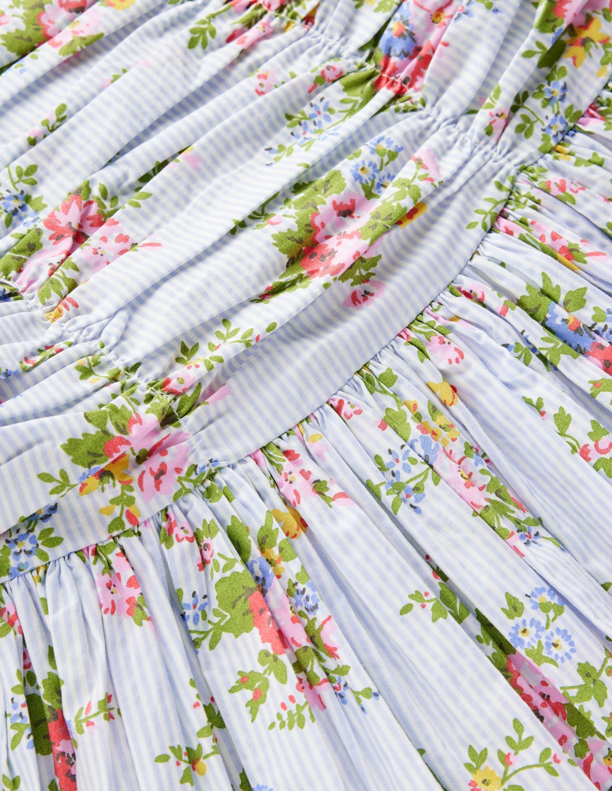 Ruched Bodice Bubble Dress-Vintage Floral - Image 3