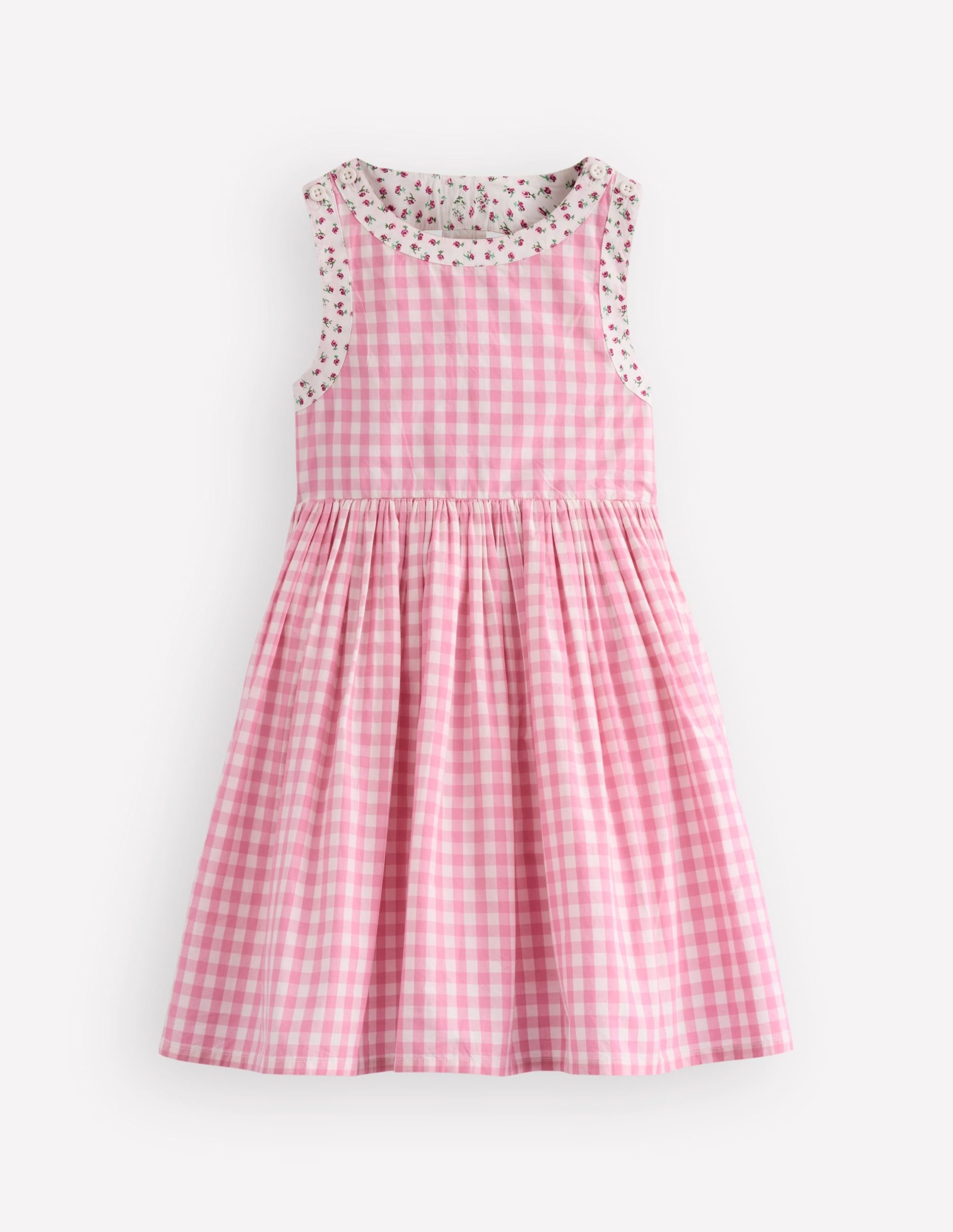 Harlow Logo Dress-Spring Blossom Gingham Sunray