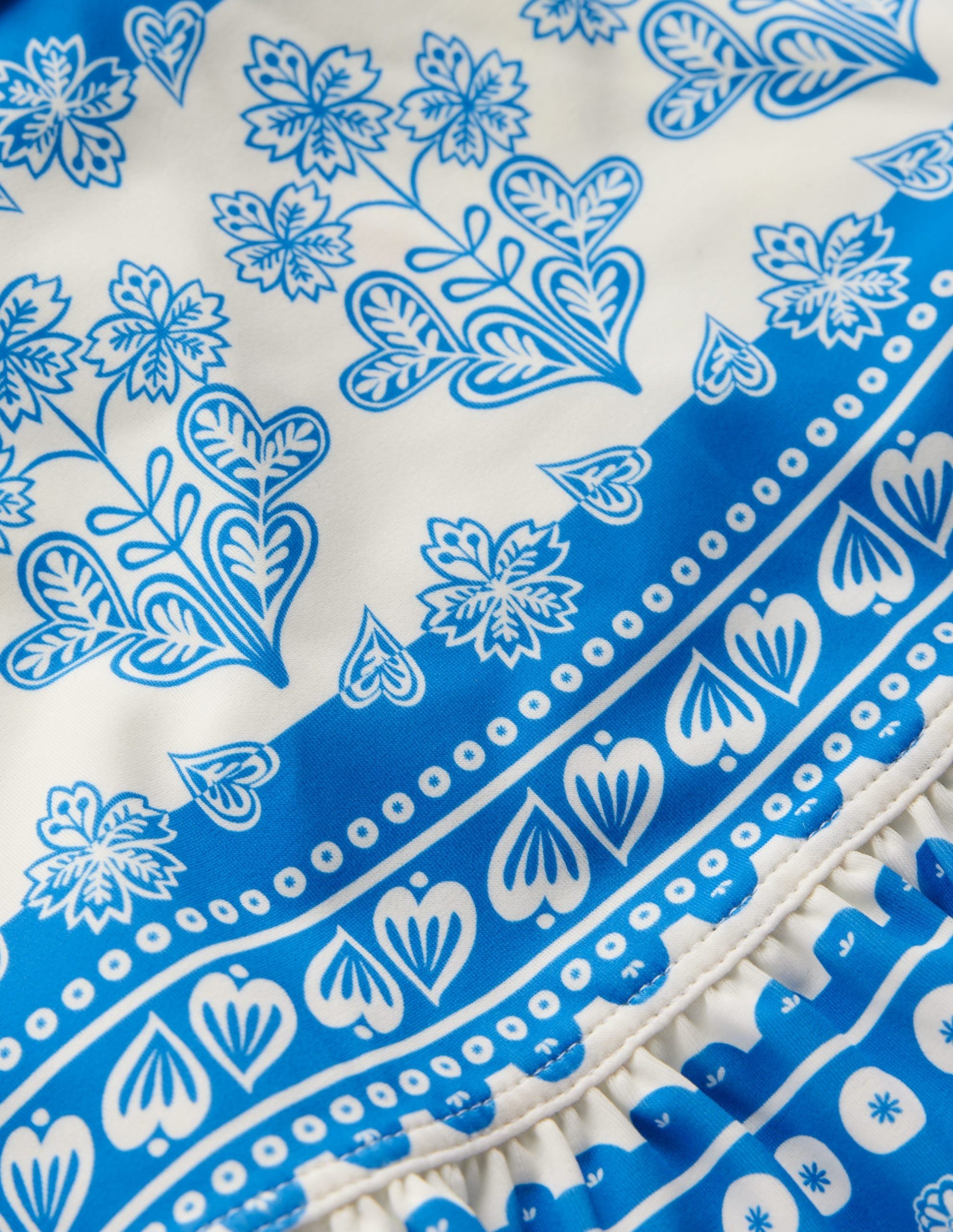 Swim Skirt-Azure Blue Woodblock - Image 3