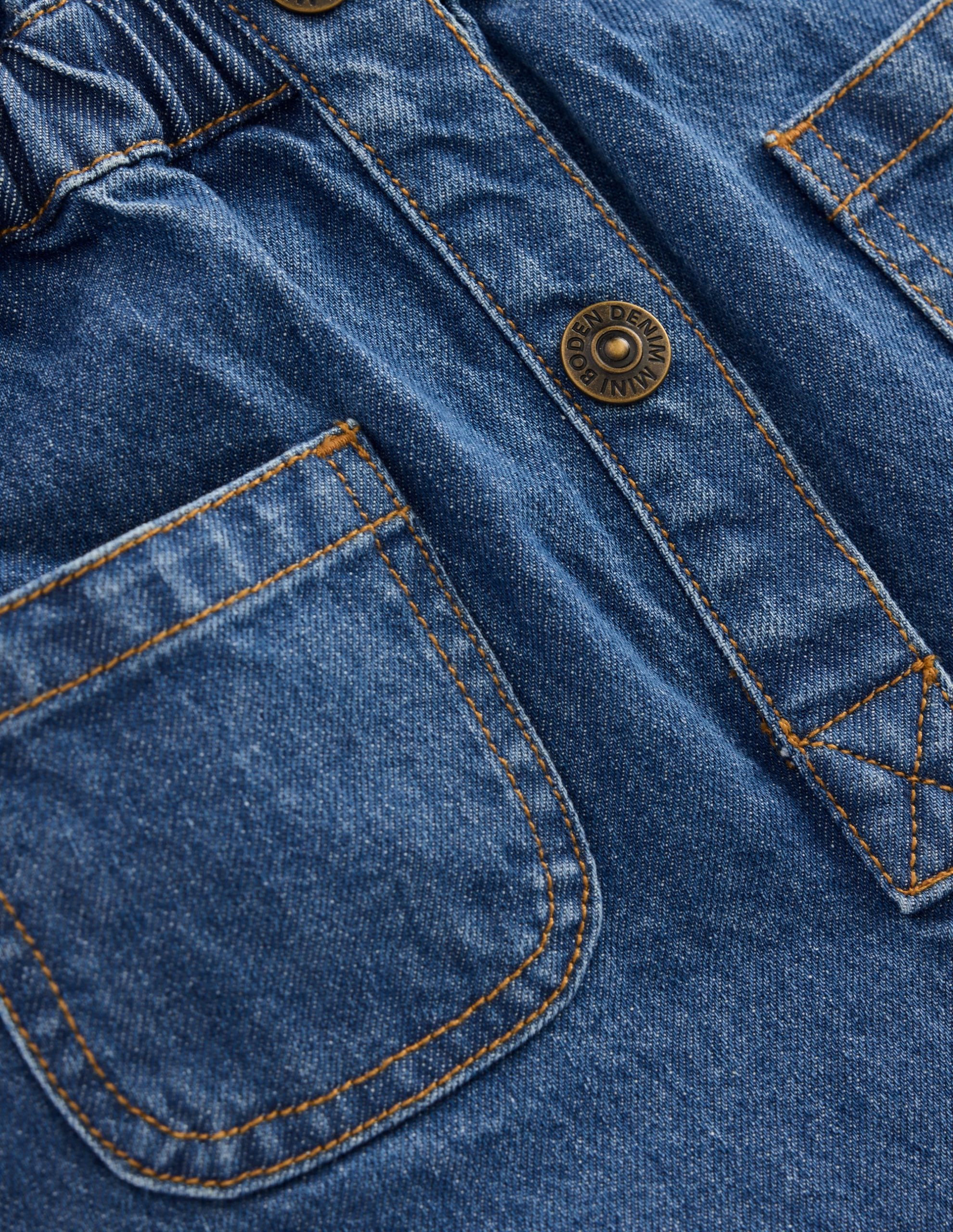 Embroidered Playsuit-Mid Vintage Embroidered Denim - Image 3