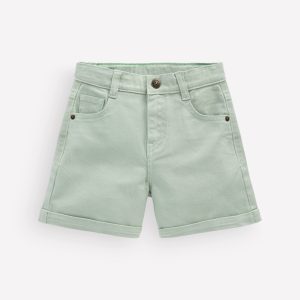 Woven Turn Back Short-Pale Green