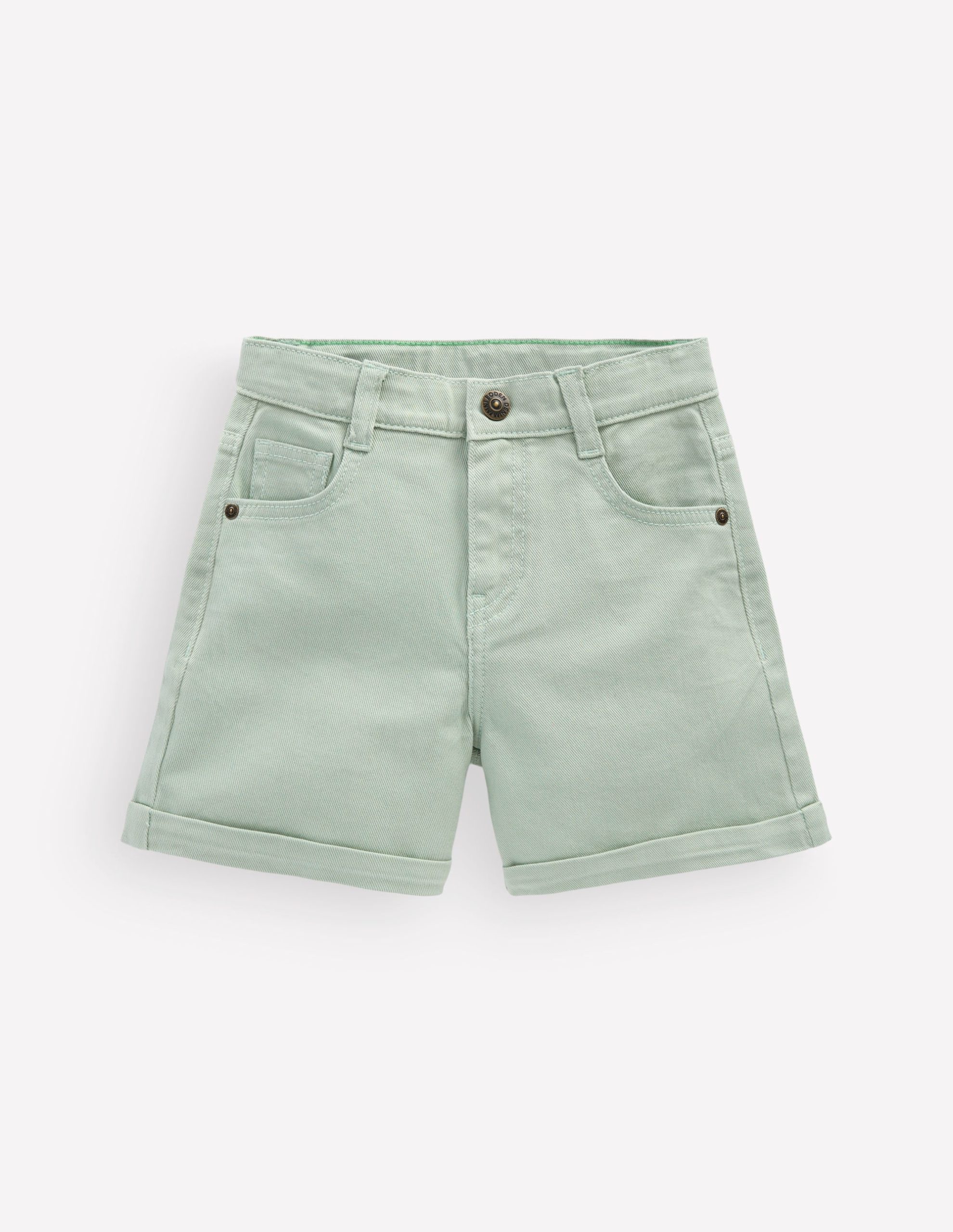Woven Turn Back Short-Pale Green
