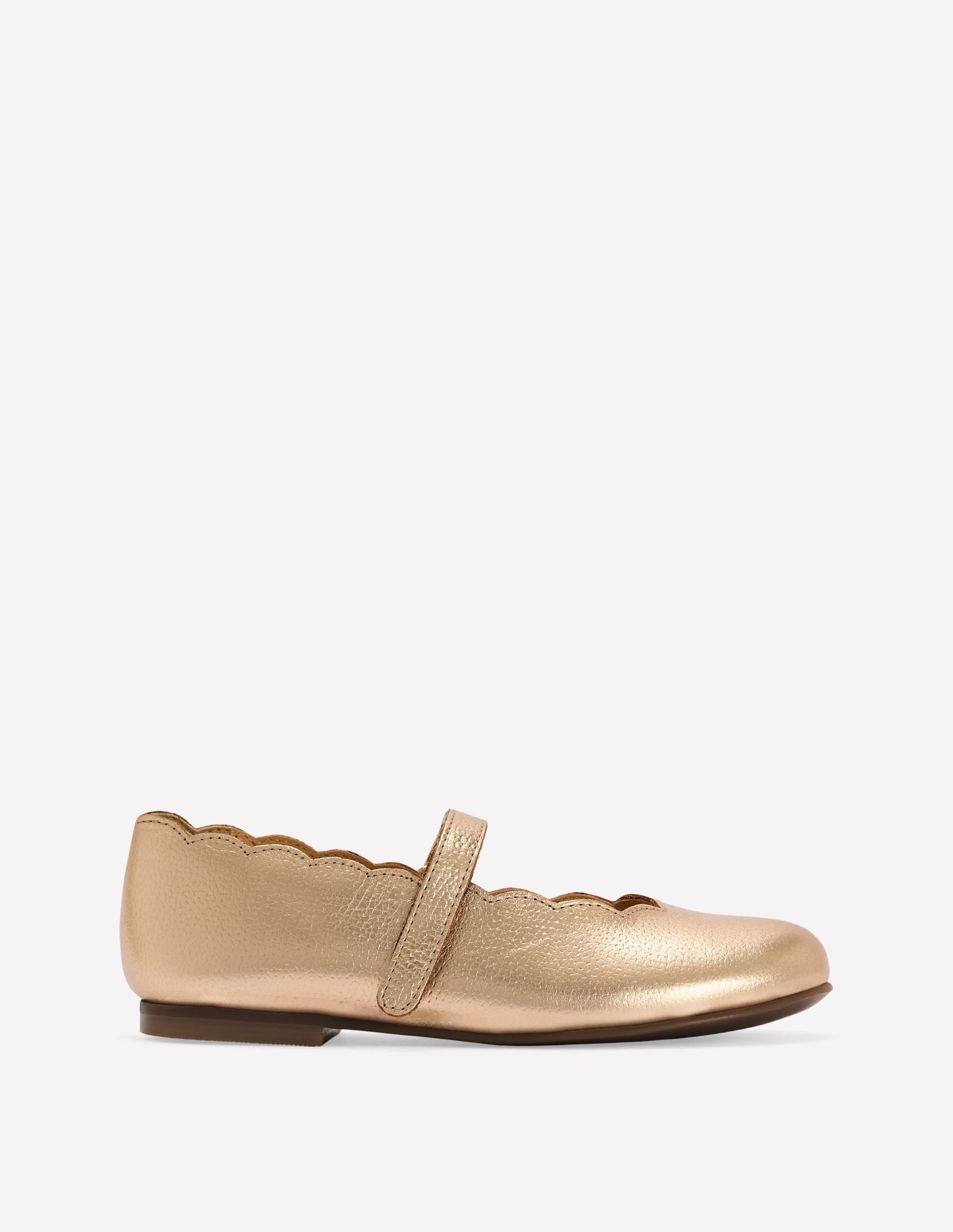 Scallop Mary Janes-Gold - Image 5