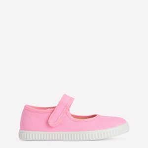 Canvas Mary Janes-Pink