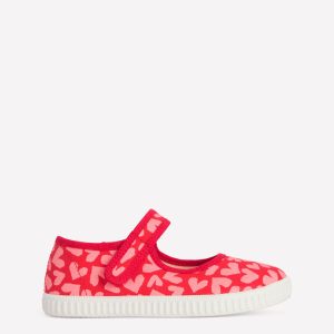 Canvas Mary Janes-Hearts