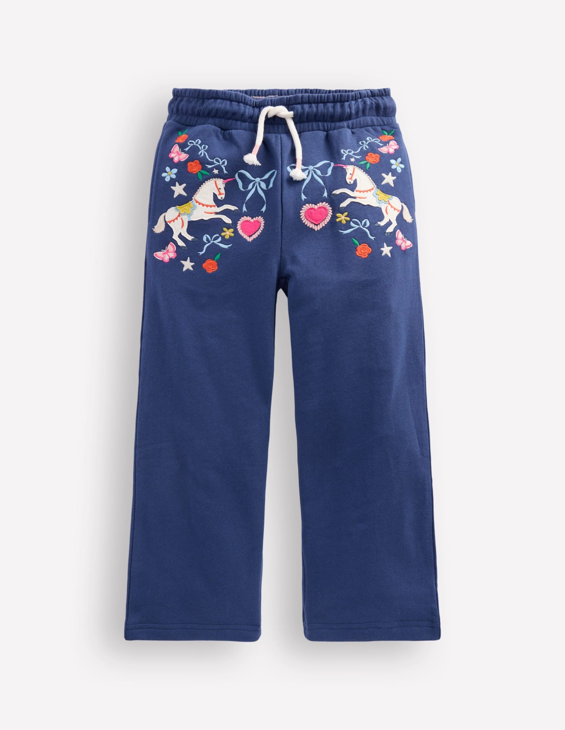 Bobbie Appliqu?? Sweatpants-Navy Unicorns