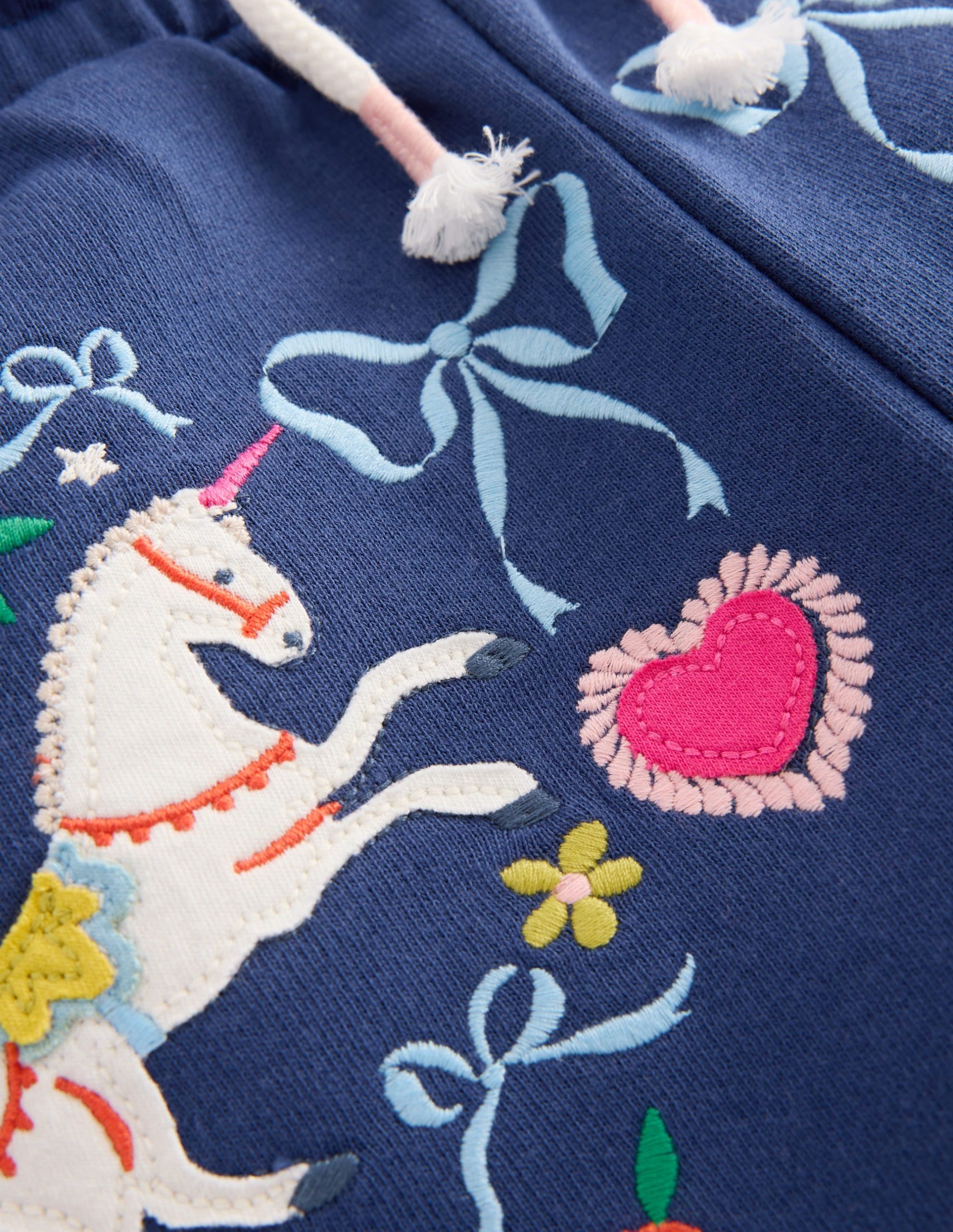 Bobbie Appliqu?? Sweatpants-Navy Unicorns - Image 3