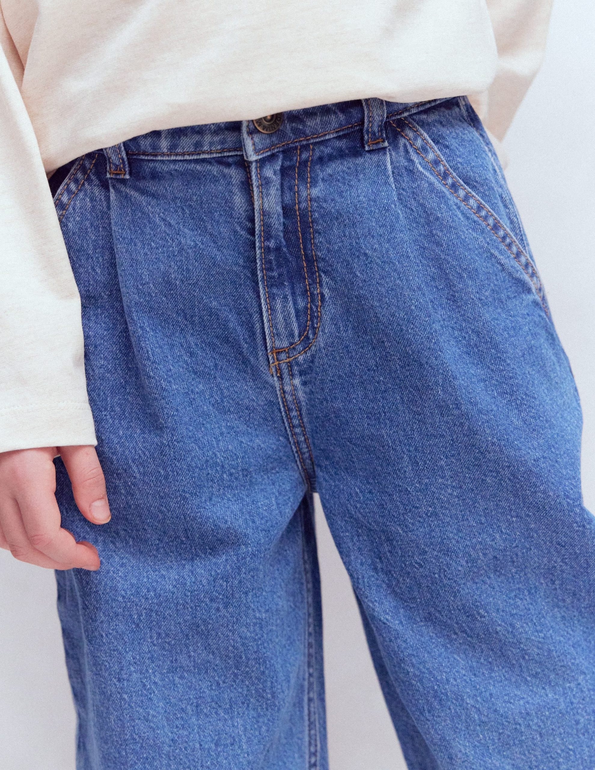 Pleat Jeans-Mid Vintage Denim - Image 3