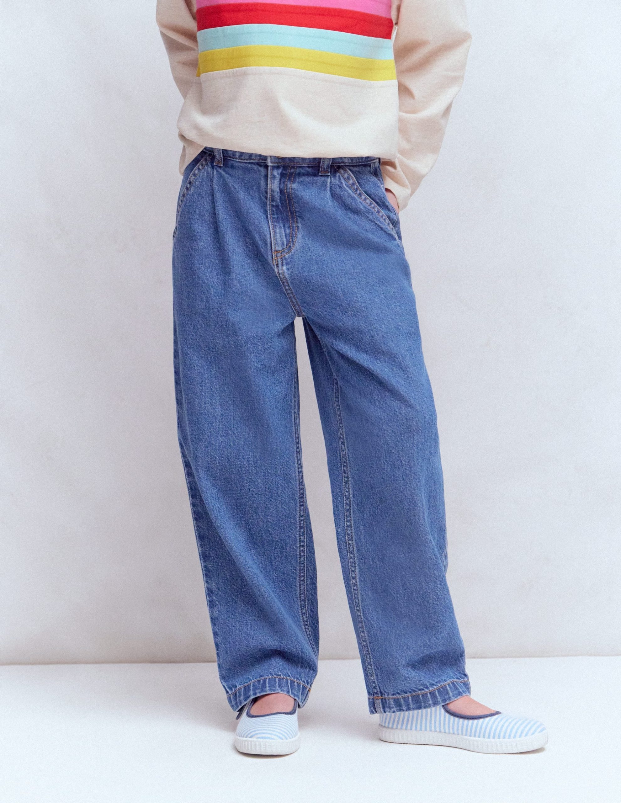 Pleat Jeans-Mid Vintage Denim - Image 4