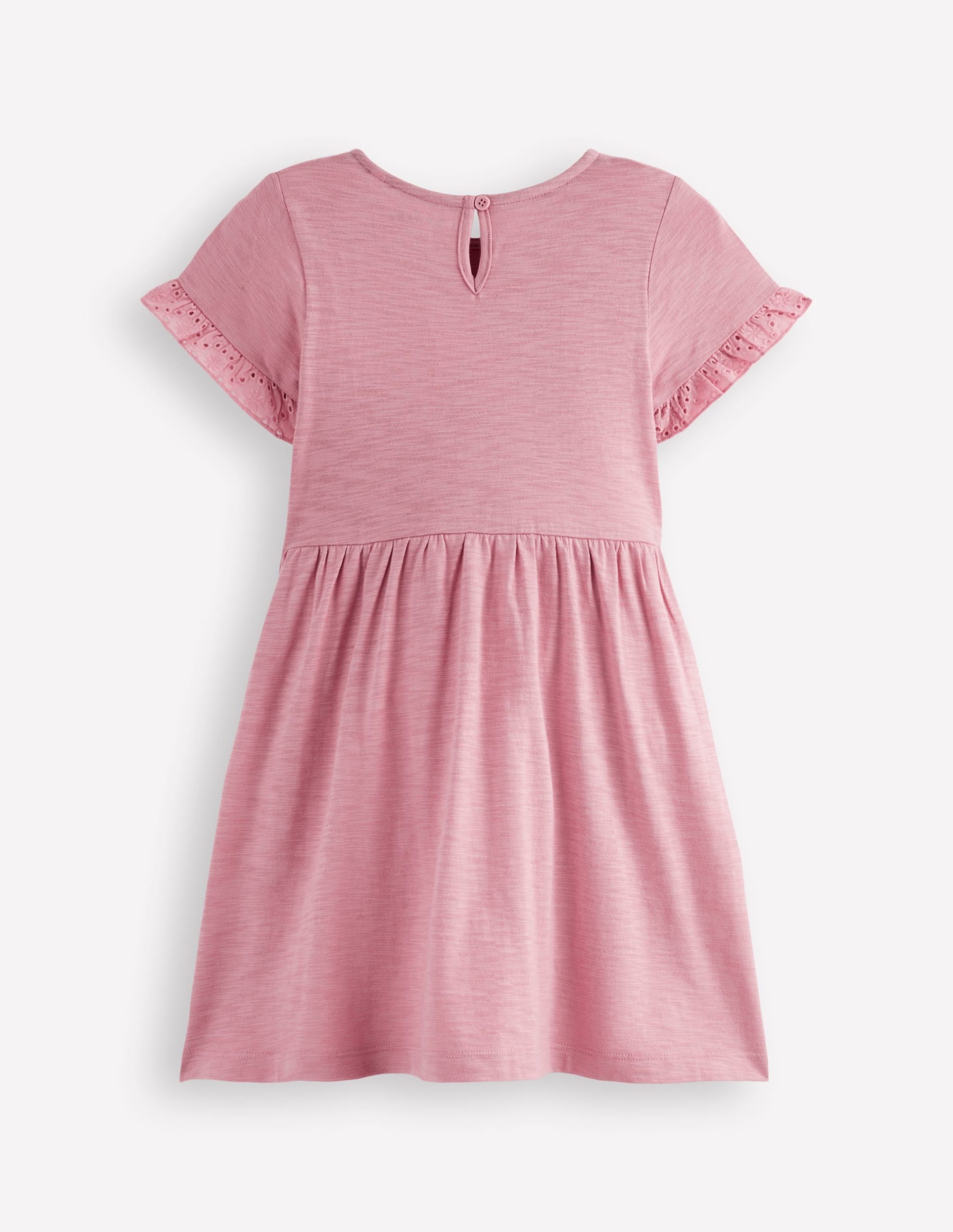 Broderie Pocket Jersey Dress-Pink Haze - Image 2