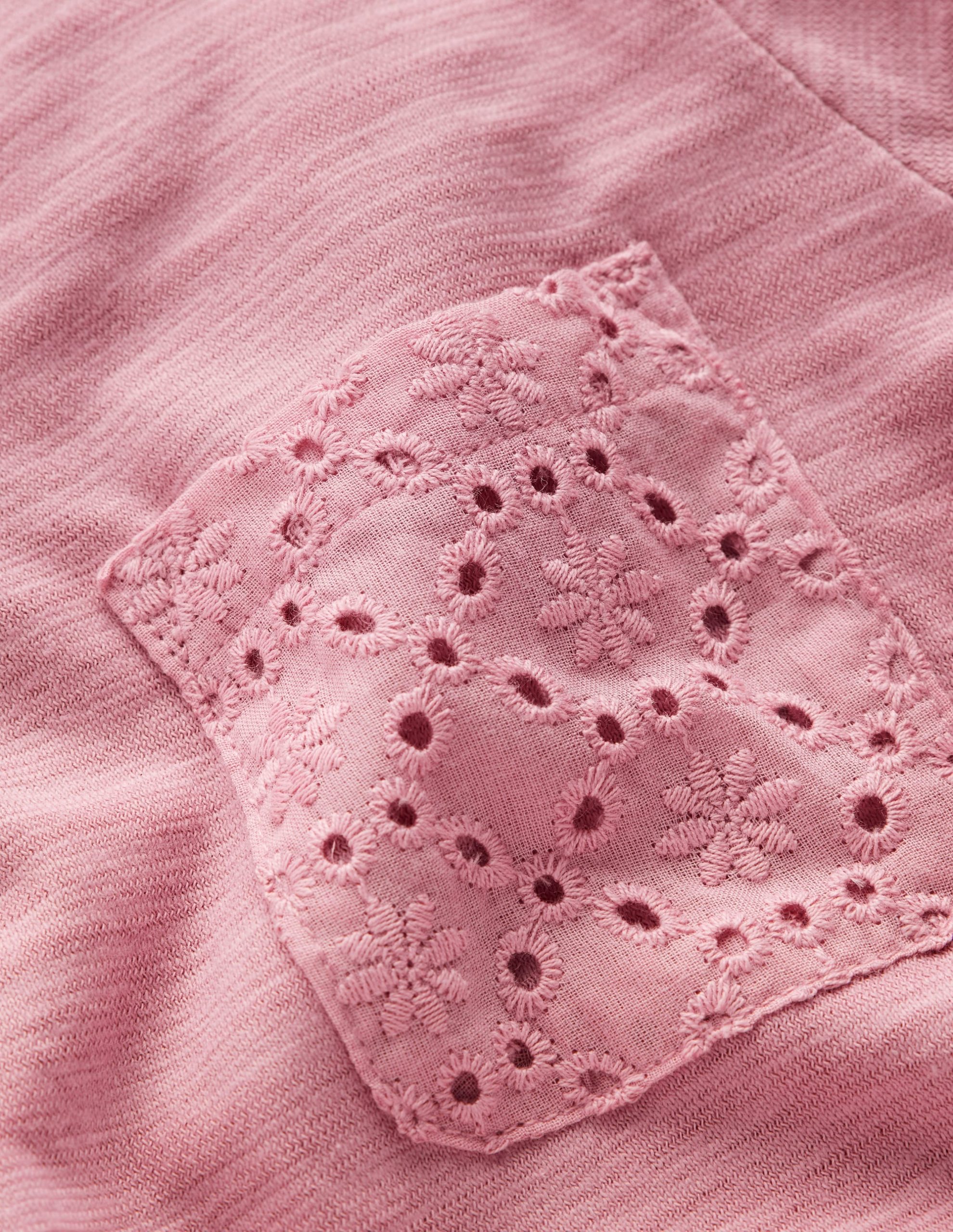 Broderie Pocket Jersey Dress-Pink Haze - Image 3