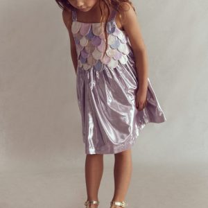 Metallic Mermaid Dress-Multi Mermaid Metallic