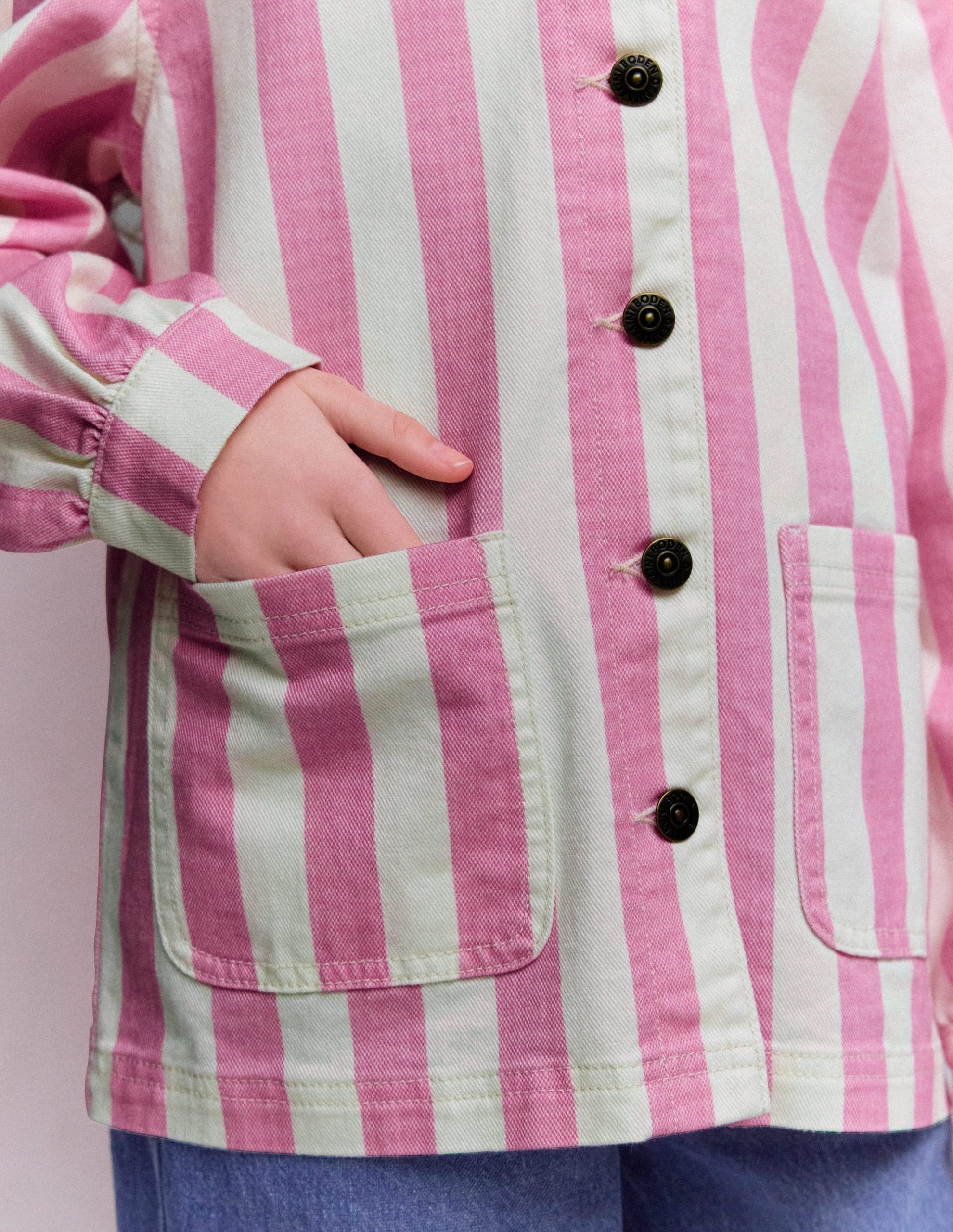 Denim Jacket-Pink Stripes - Image 2