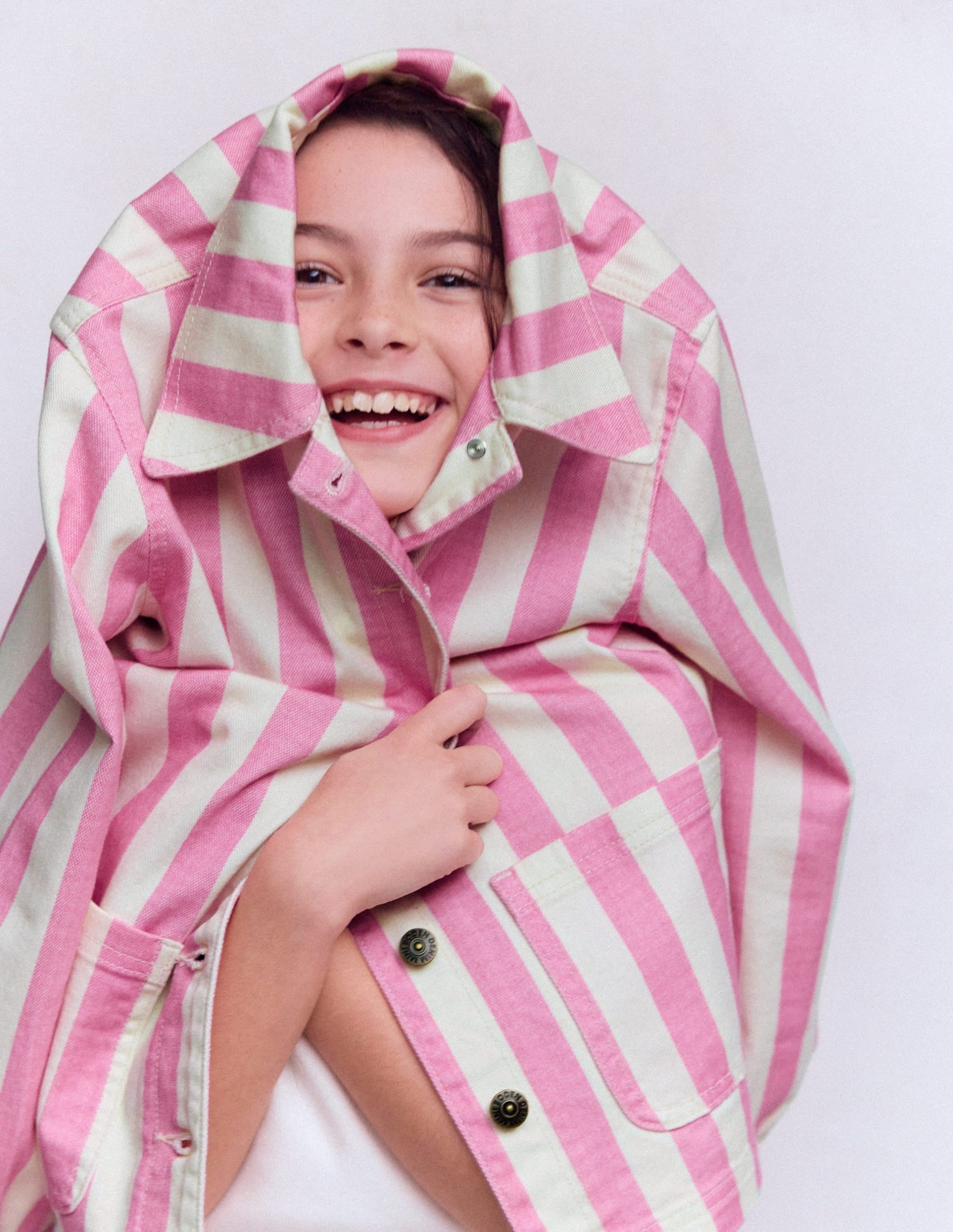 Denim Jacket-Pink Stripes - Image 3