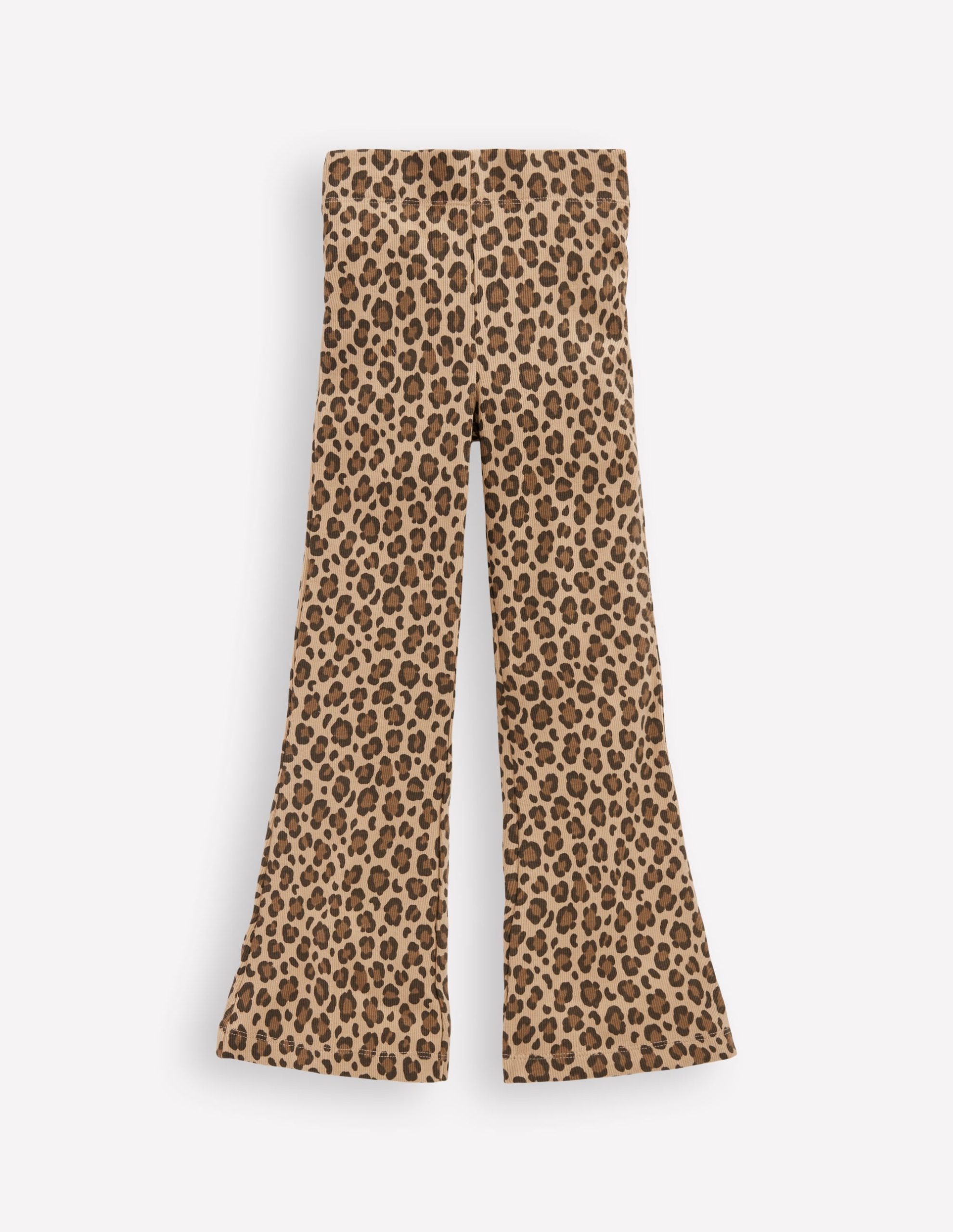Ribbed Flared Leggings-Leopard - Image 4