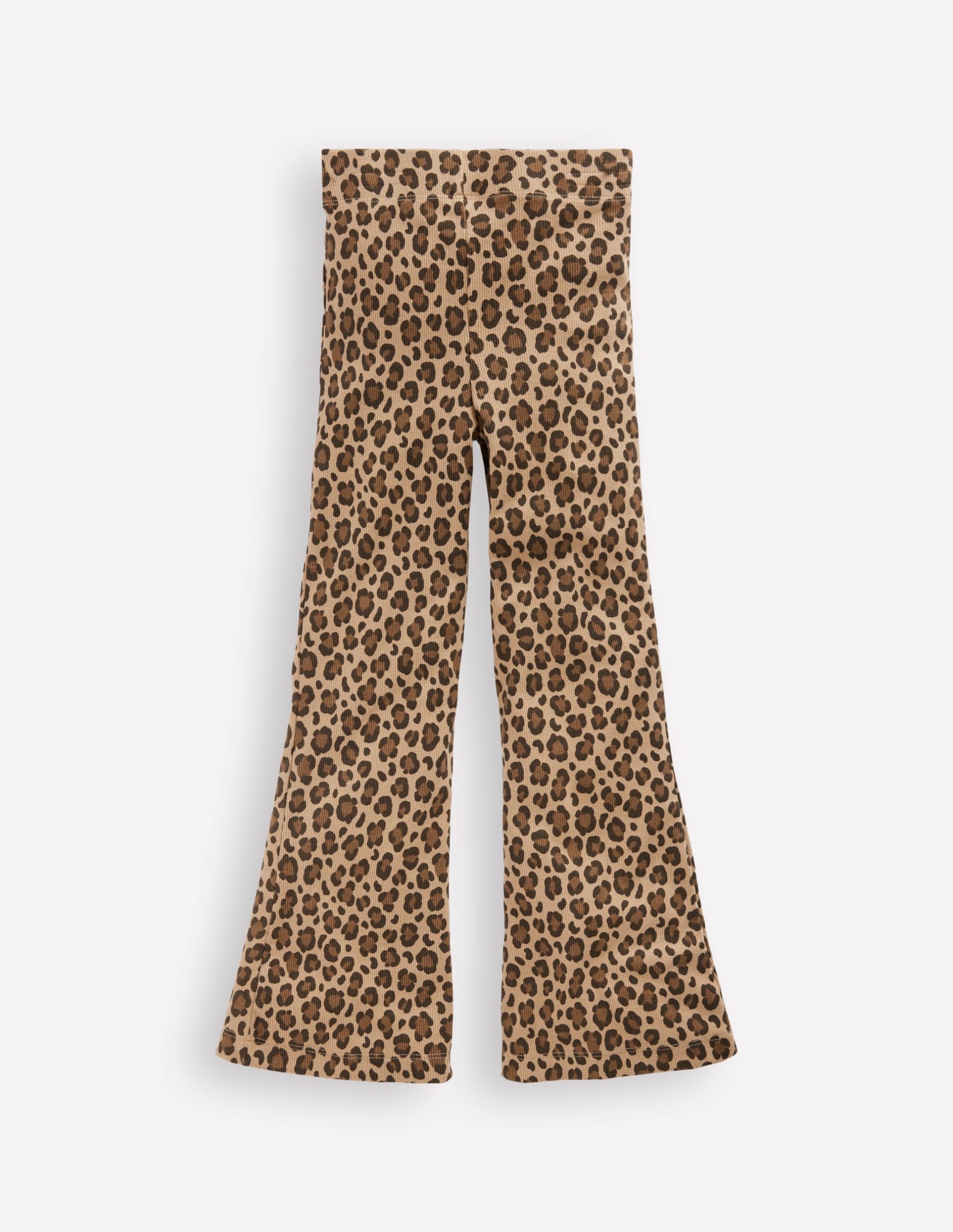 Ribbed Flared Leggings-Leopard - Image 5