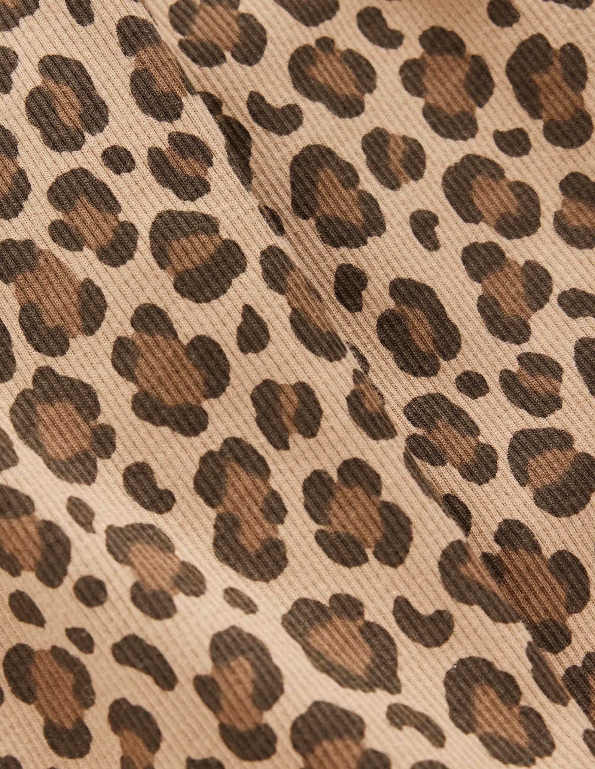 Ribbed Flared Leggings-Leopard - Image 6