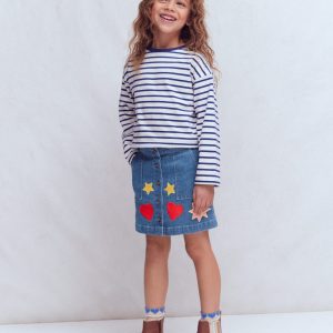 A Line Button Through Skirt-Mid Vintage Shapes
