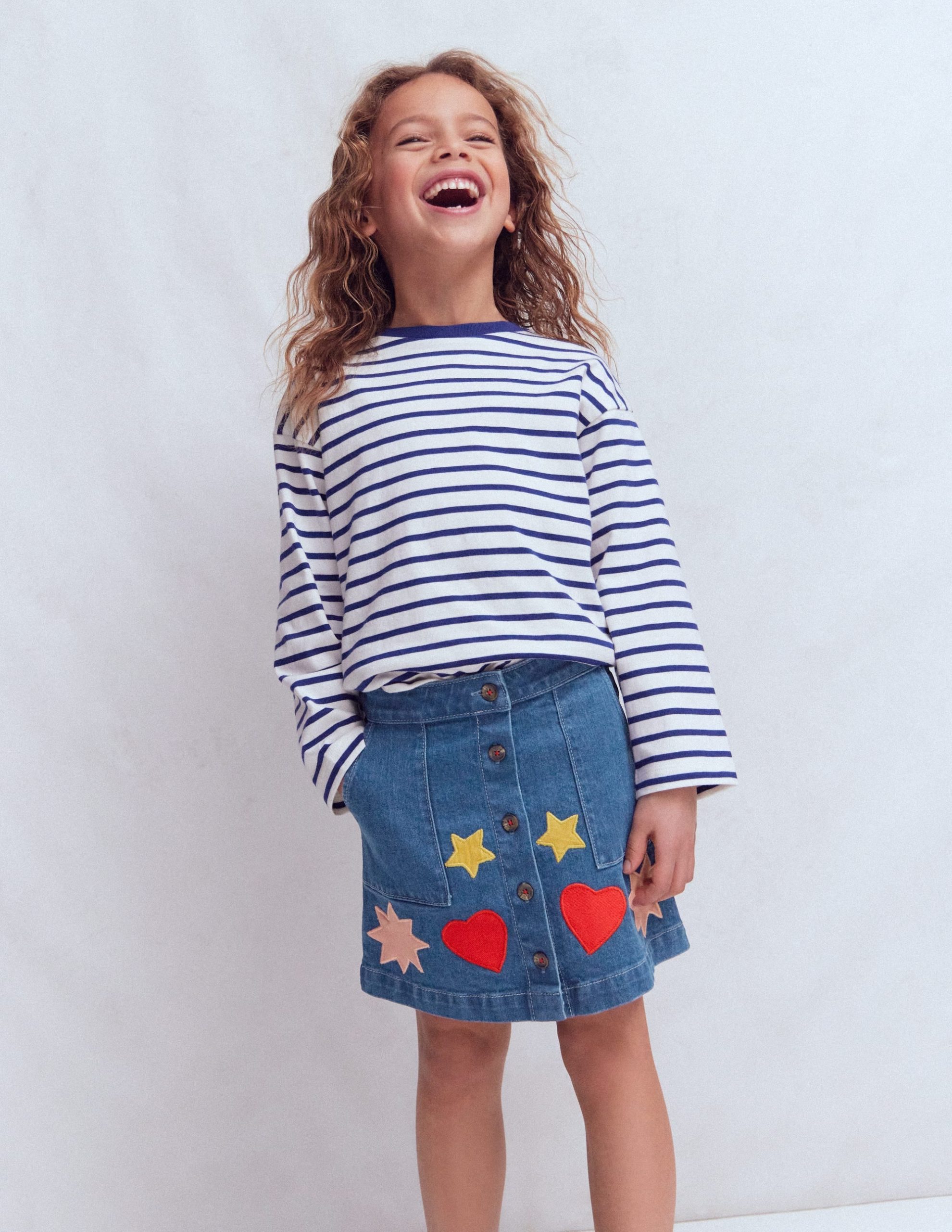 A Line Button Through Skirt-Mid Vintage Shapes - Image 3