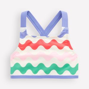 Cross-back Bikini Top-Multi Wave